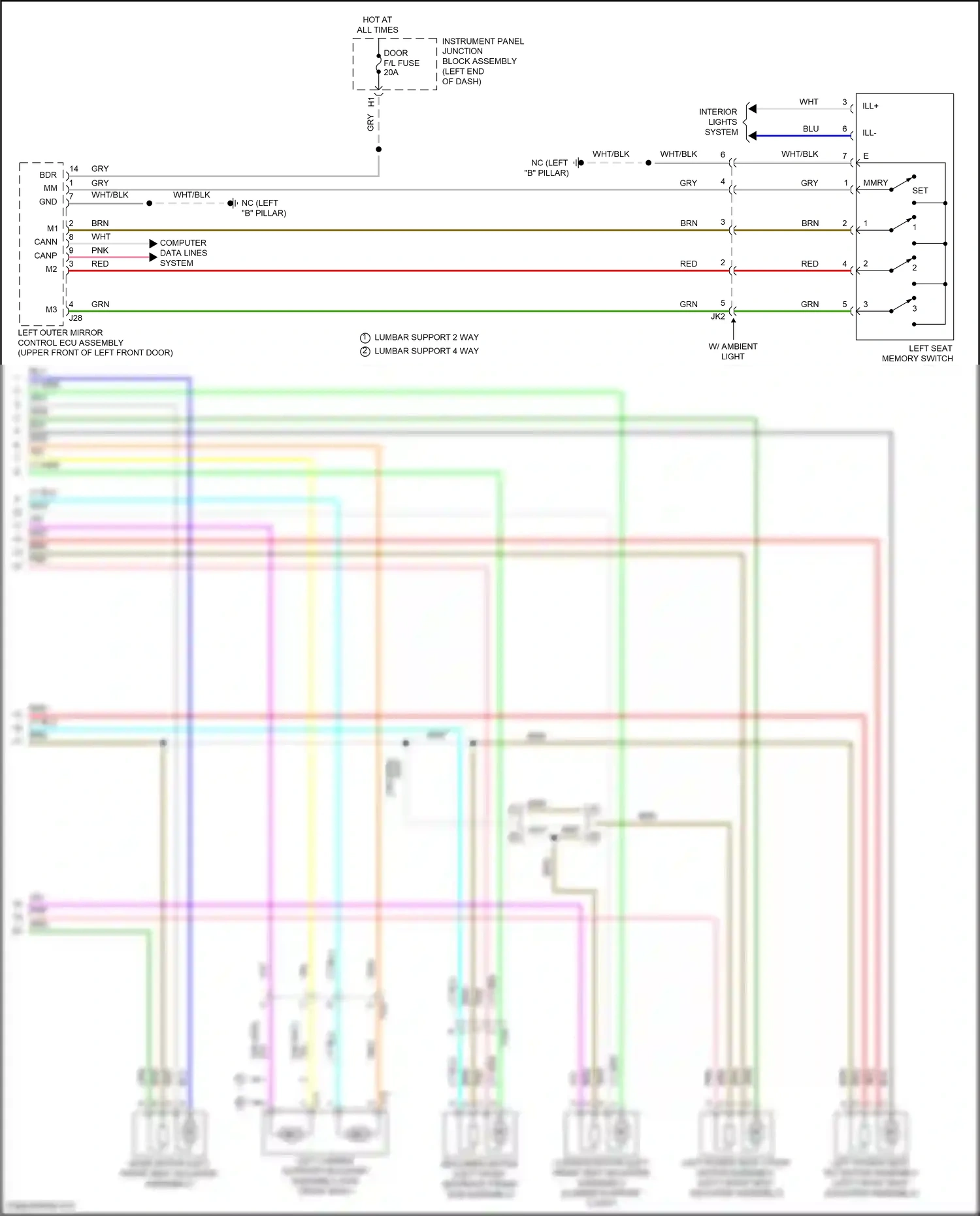 Wiring diagram computer data lines system for Lexus ES XV70 facelift (2021-2024) (24 of 101)