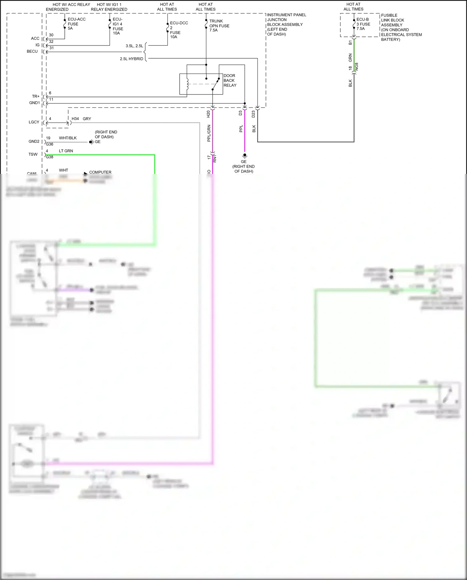 Wiring diagram computer data lines system for Lexus ES XV70 facelift (2021-2024) (29 of 101)
