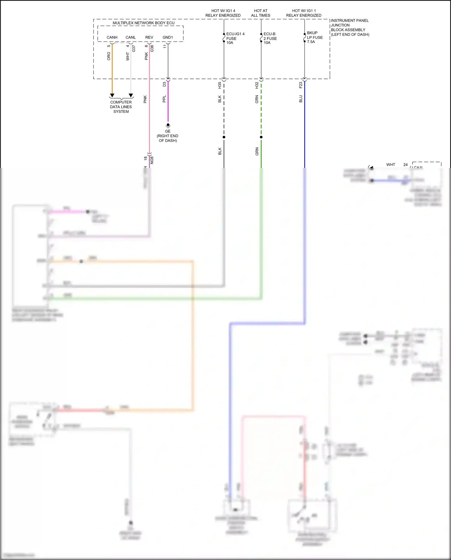 Wiring diagram computer data lines system for Lexus ES XV70 facelift (2021-2024) (70 of 101)