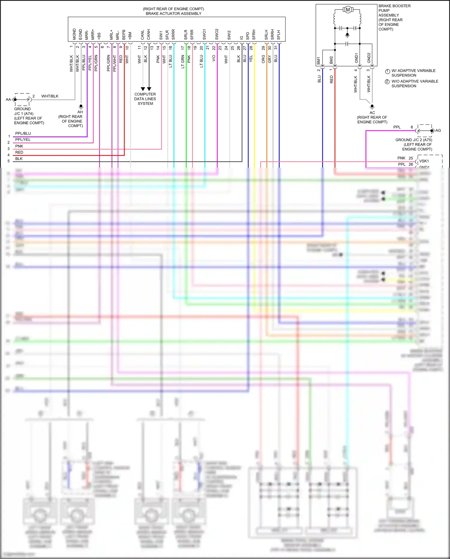 Wiring diagram computer data lines system for Lexus ES XV70 facelift (2021-2024) (71 of 101)