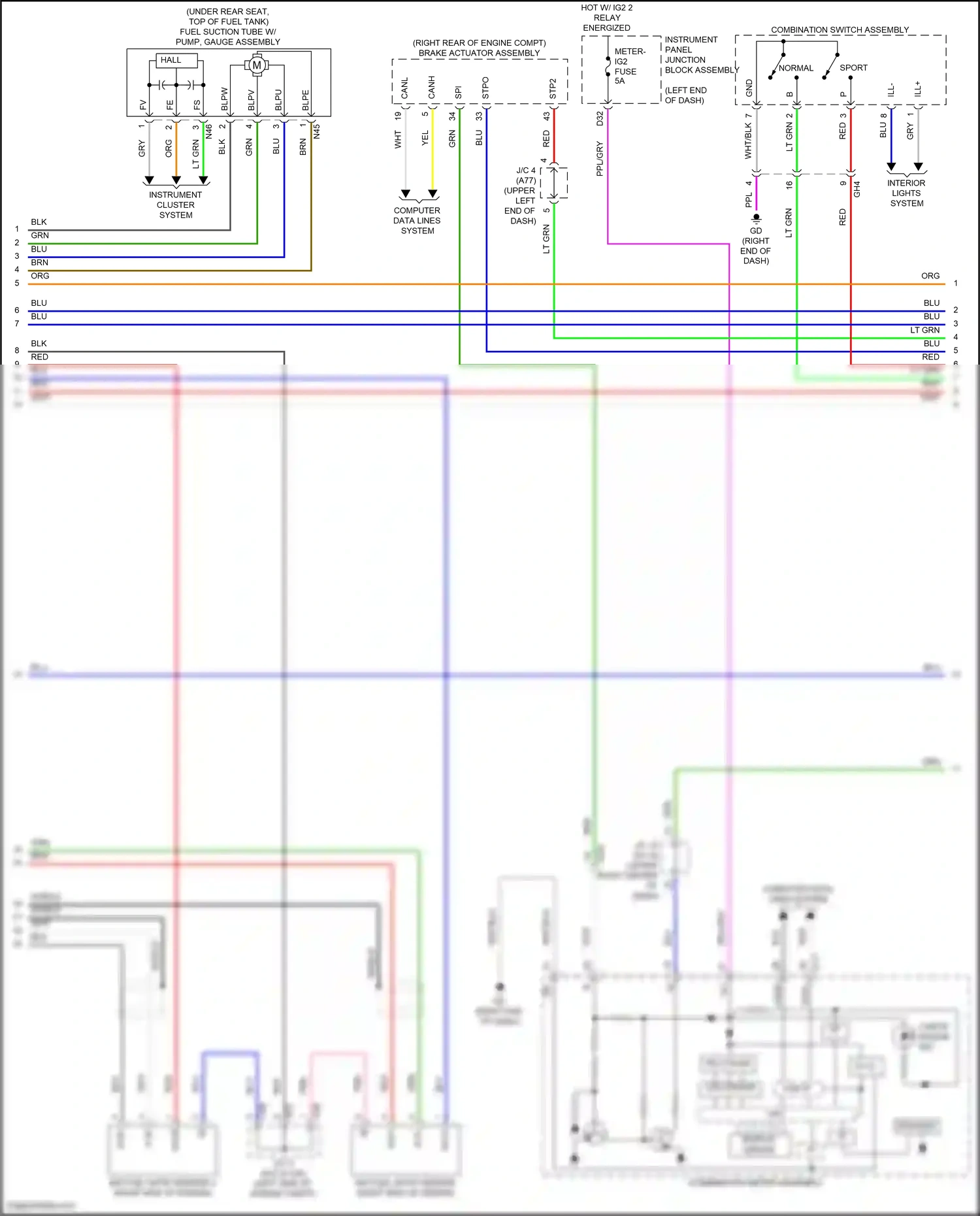 Wiring diagram computer data lines system for Lexus ES XV70 facelift (2021-2024) (79 of 101)