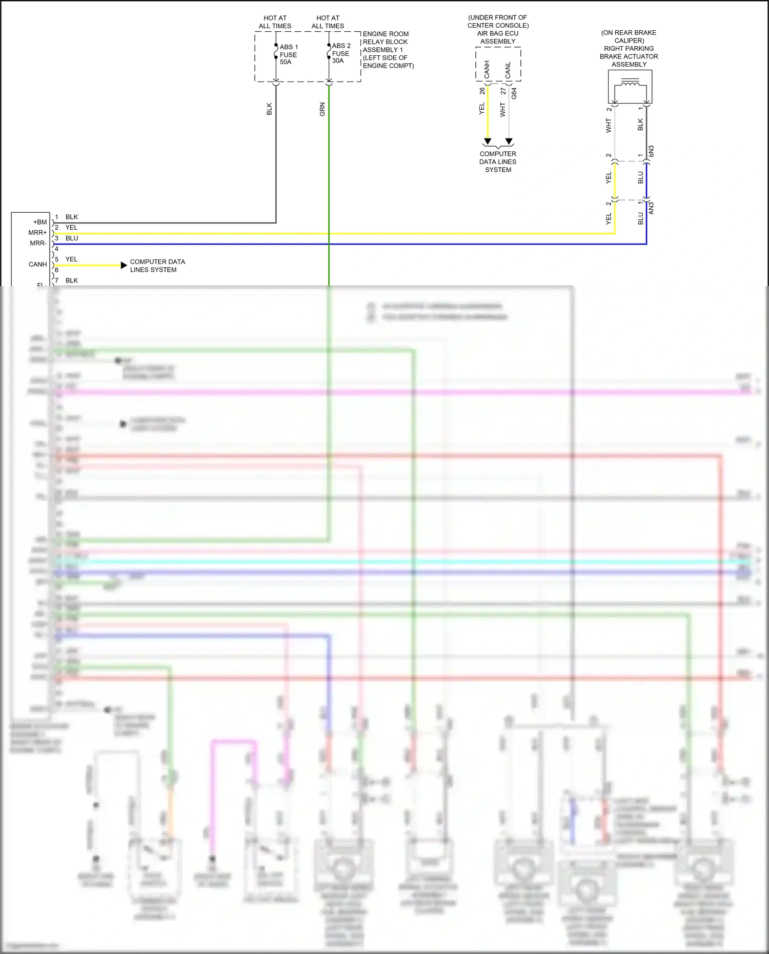 Wiring diagram computer data lines system for Lexus ES XV70 facelift (2021-2024) (31 of 101)