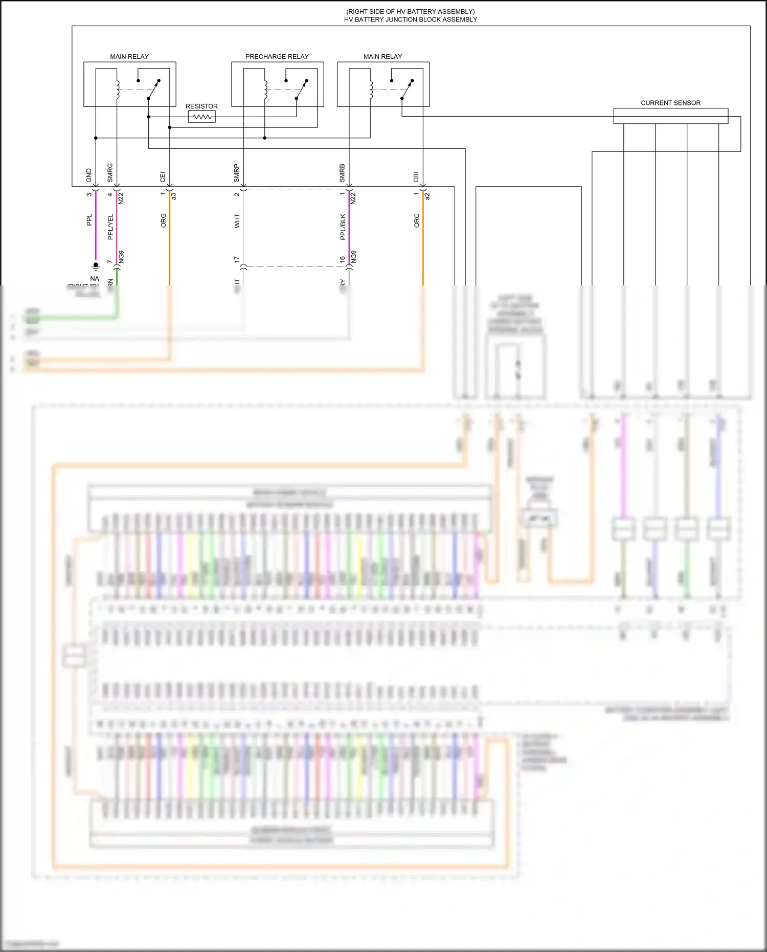 Wiring diagram current sensor for Lexus ES XV70 facelift (2021-2024) (1 of 2)