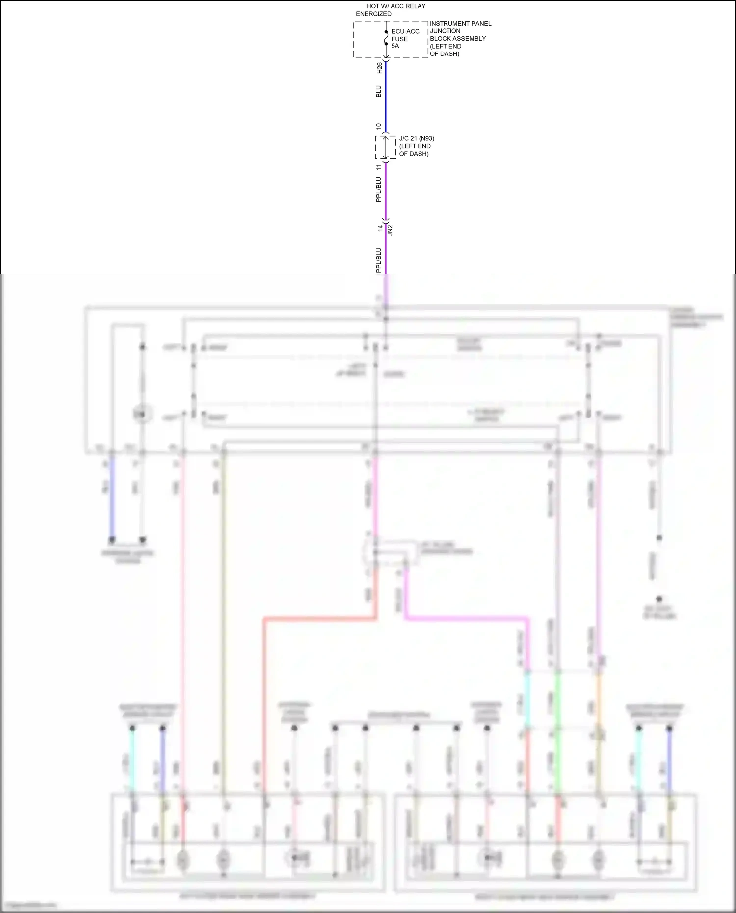 Wiring diagram ec+ for Lexus ES XV70 facelift (2021-2024) (3 of 3)