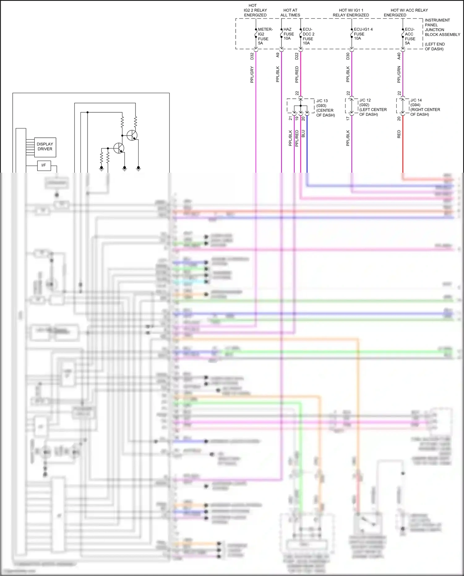 Wiring diagram engine controls system for Lexus ES XV70 facelift (2021-2024) (4 of 5)