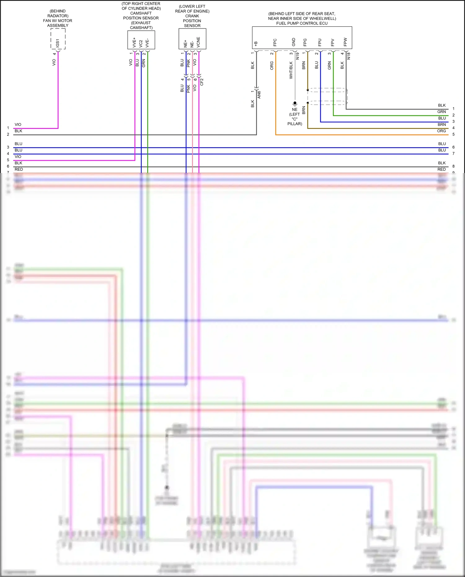 Wiring diagram engine coolant temperature sensor for Lexus ES XV70 facelift (2021-2024) (3 of 4)