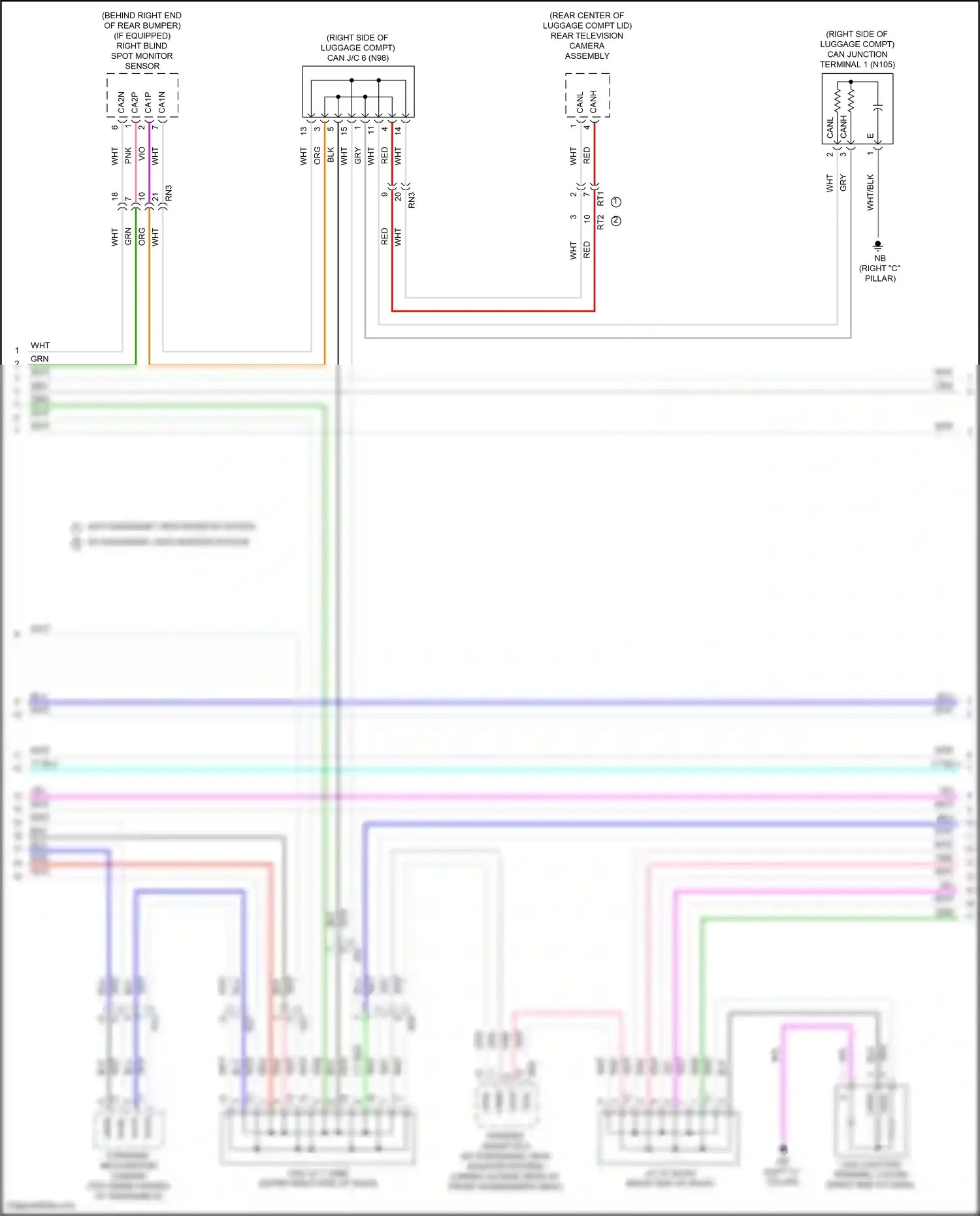 Wiring diagram forward recognition camera for Lexus ES XV70 facelift (2021-2024) (1 of 5)
