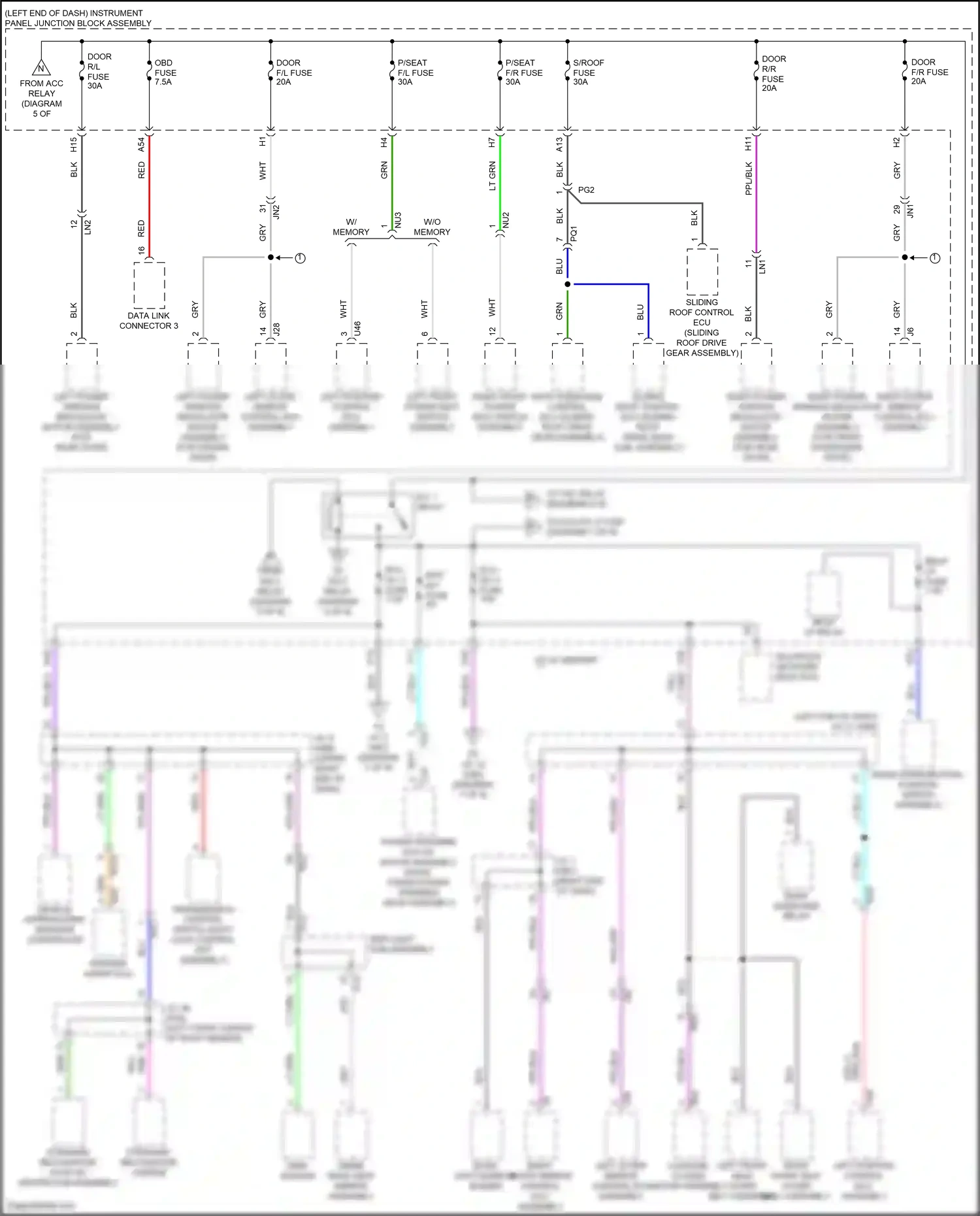 Wiring diagram forward recognition camera for Lexus ES XV70 facelift (2021-2024) (5 of 5)