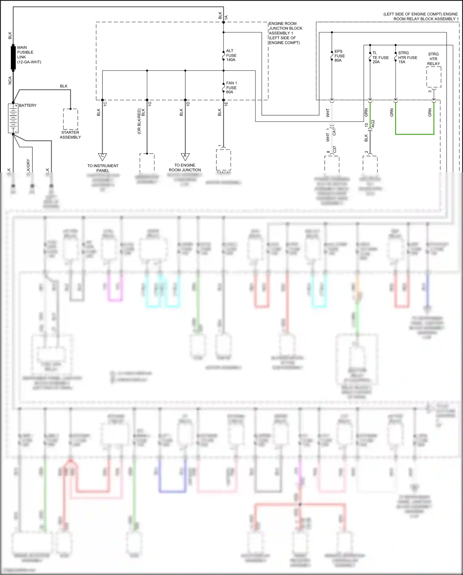 Wiring diagram generator assembly for Lexus ES XV70 facelift (2021-2024) (2 of 2)