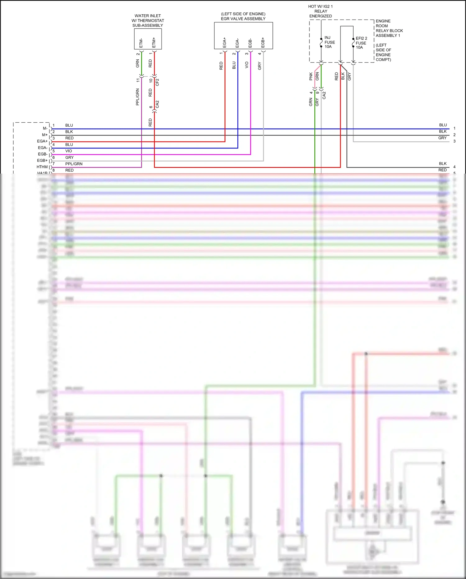 Wiring diagram ignition coil assembly 2 for Lexus ES XV70 facelift (2021-2024) (4 of 5)