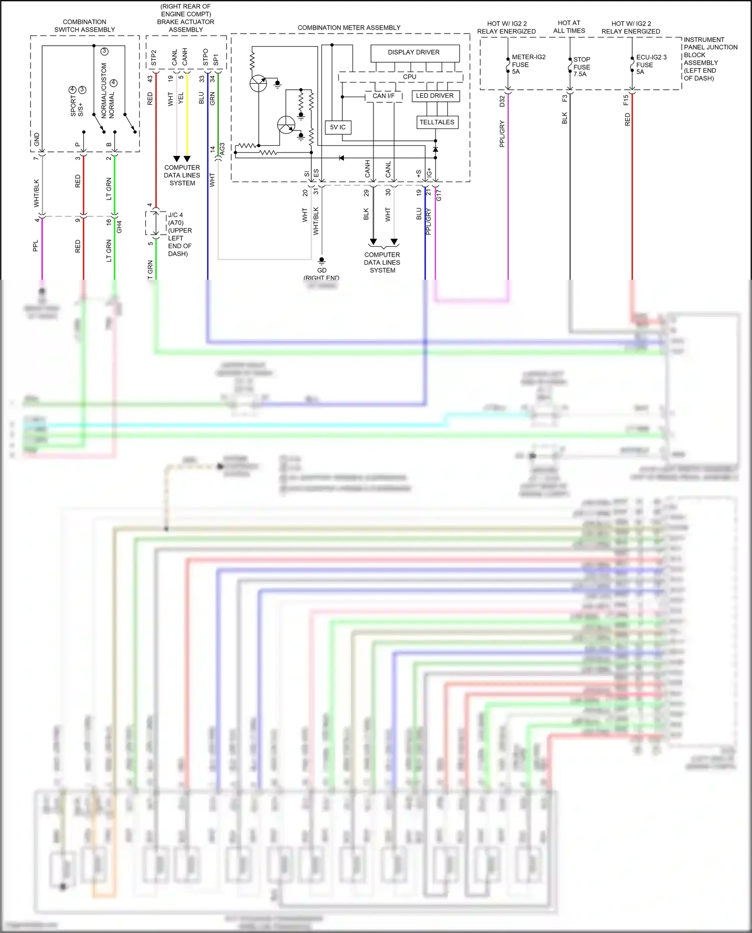 Wiring diagram lt blu for Lexus ES XV70 facelift (2021-2024) (73 of 104)