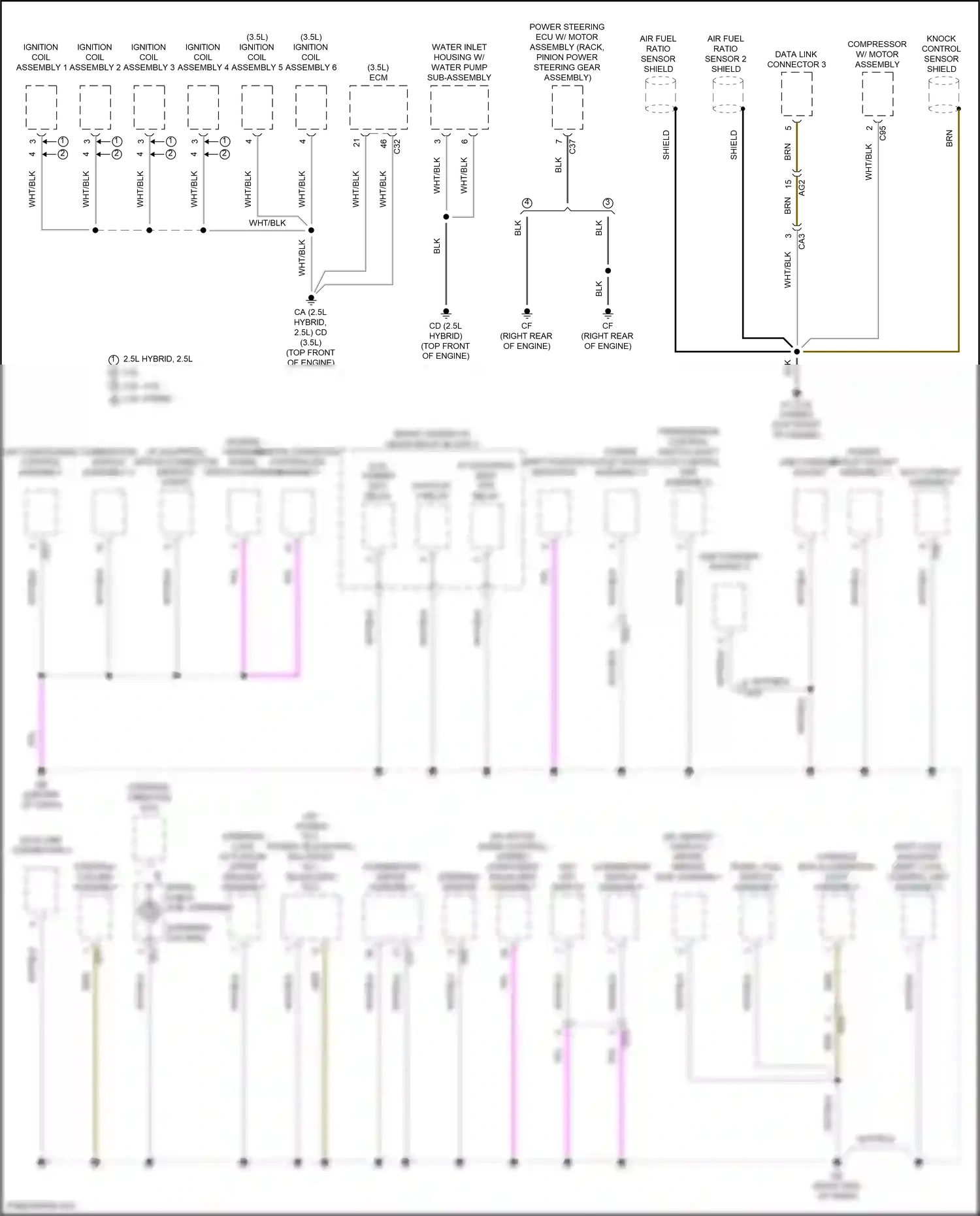 Wiring diagram power outlet socket assembly 2 for Lexus ES XV70 facelift (2021-2024) (1 of 2)