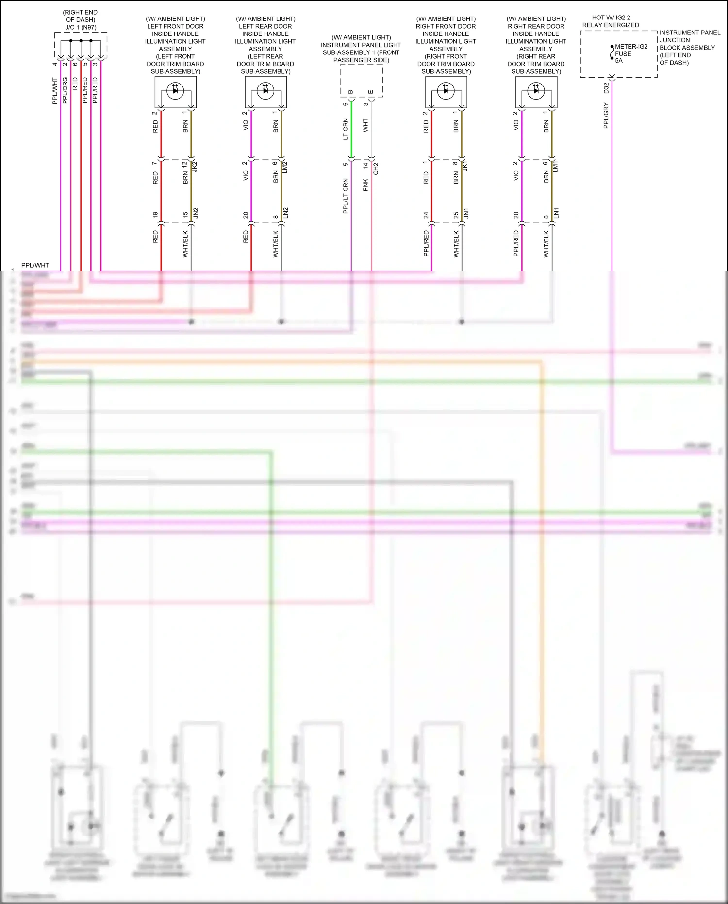 Wiring diagram ppl/org for Lexus ES XV70 facelift (2021-2024) (4 of 32)