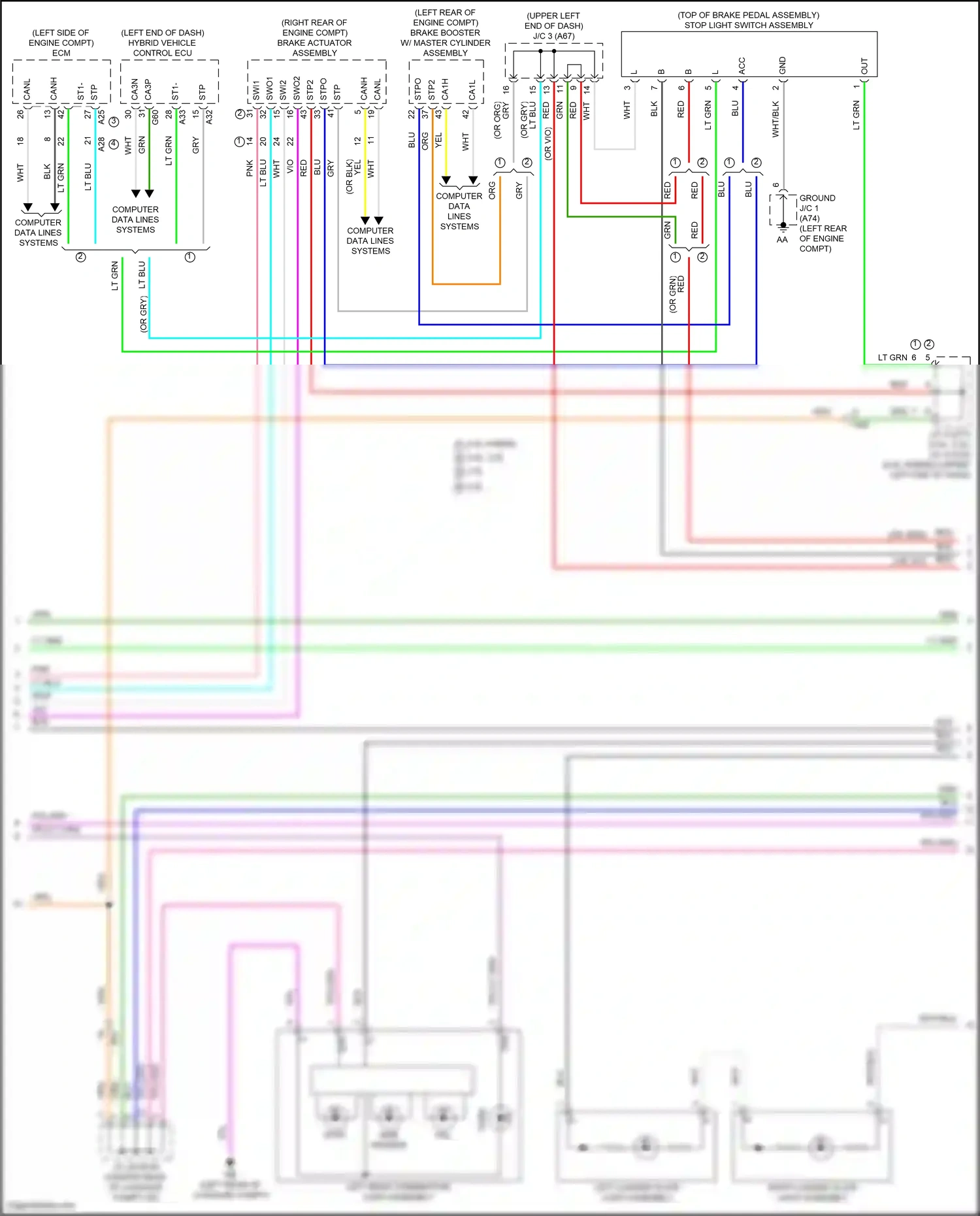 Wiring diagram ppl/org for Lexus ES XV70 facelift (2021-2024) (5 of 32)