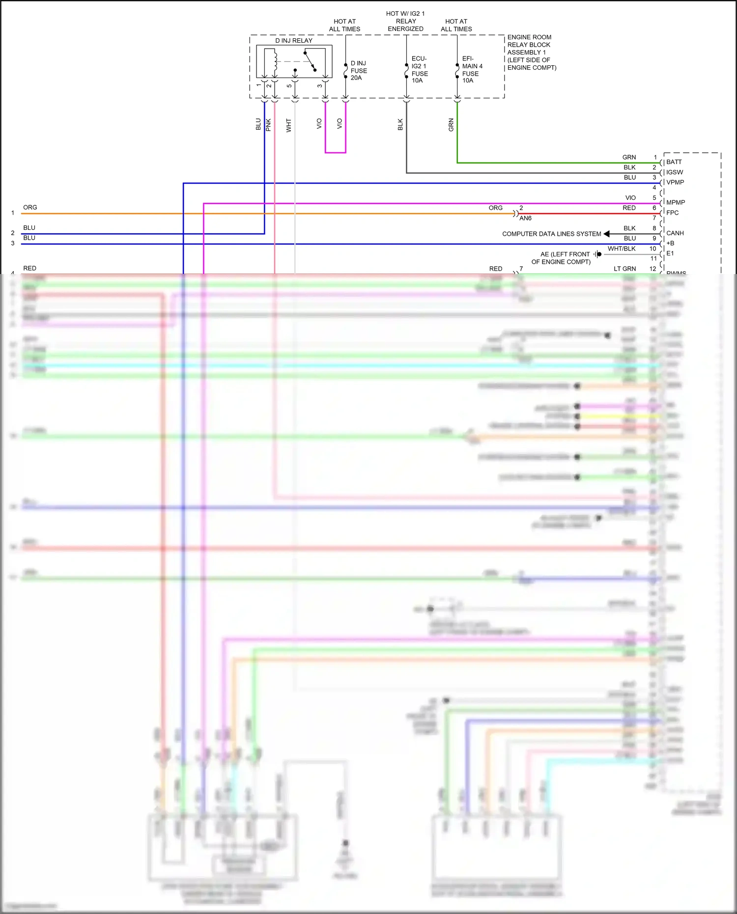 Wiring diagram pressure sensor for Lexus ES XV70 facelift (2021-2024) (1 of 3)