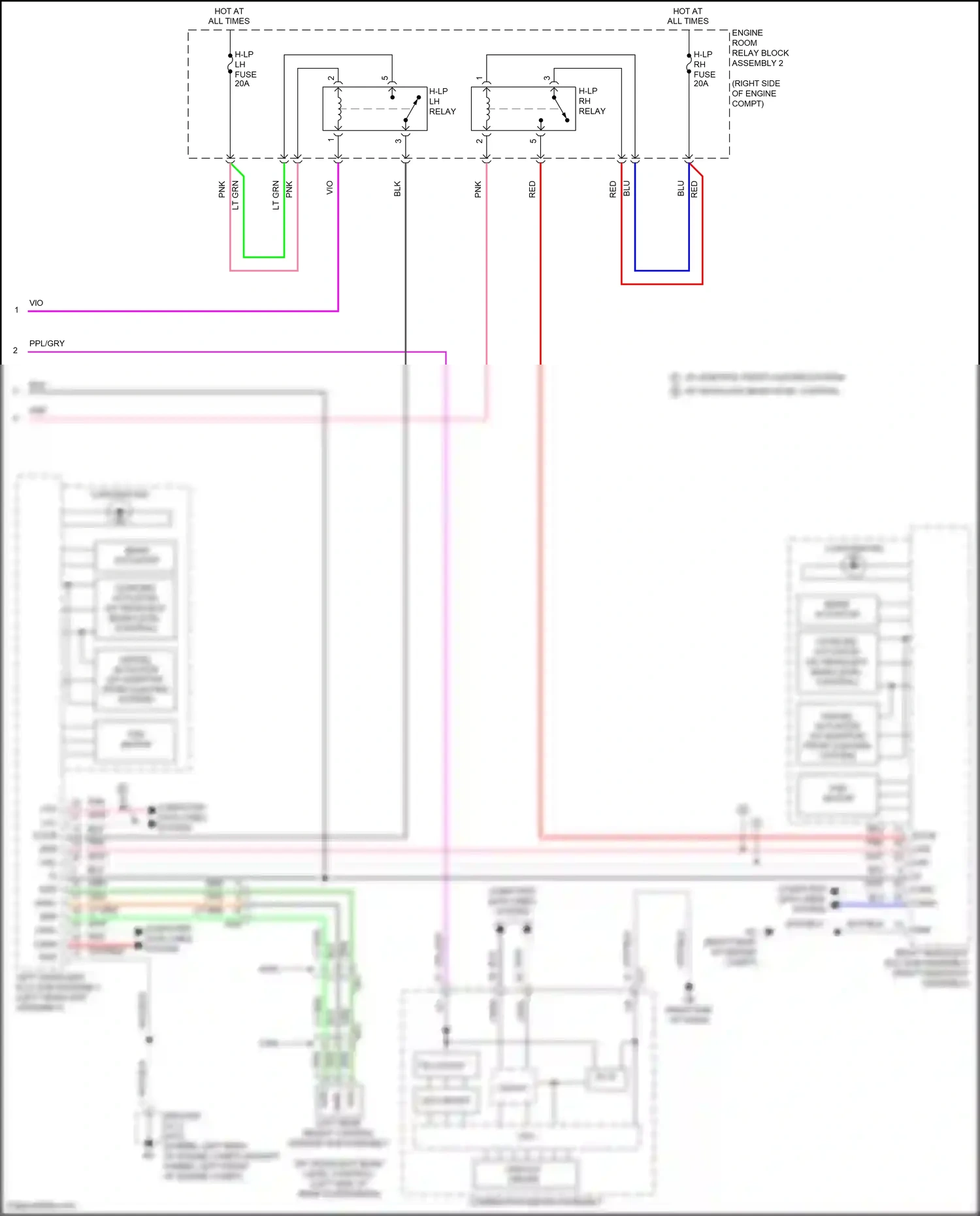 Wiring diagram red for Lexus ES XV70 facelift (2021-2024) (4 of 161)