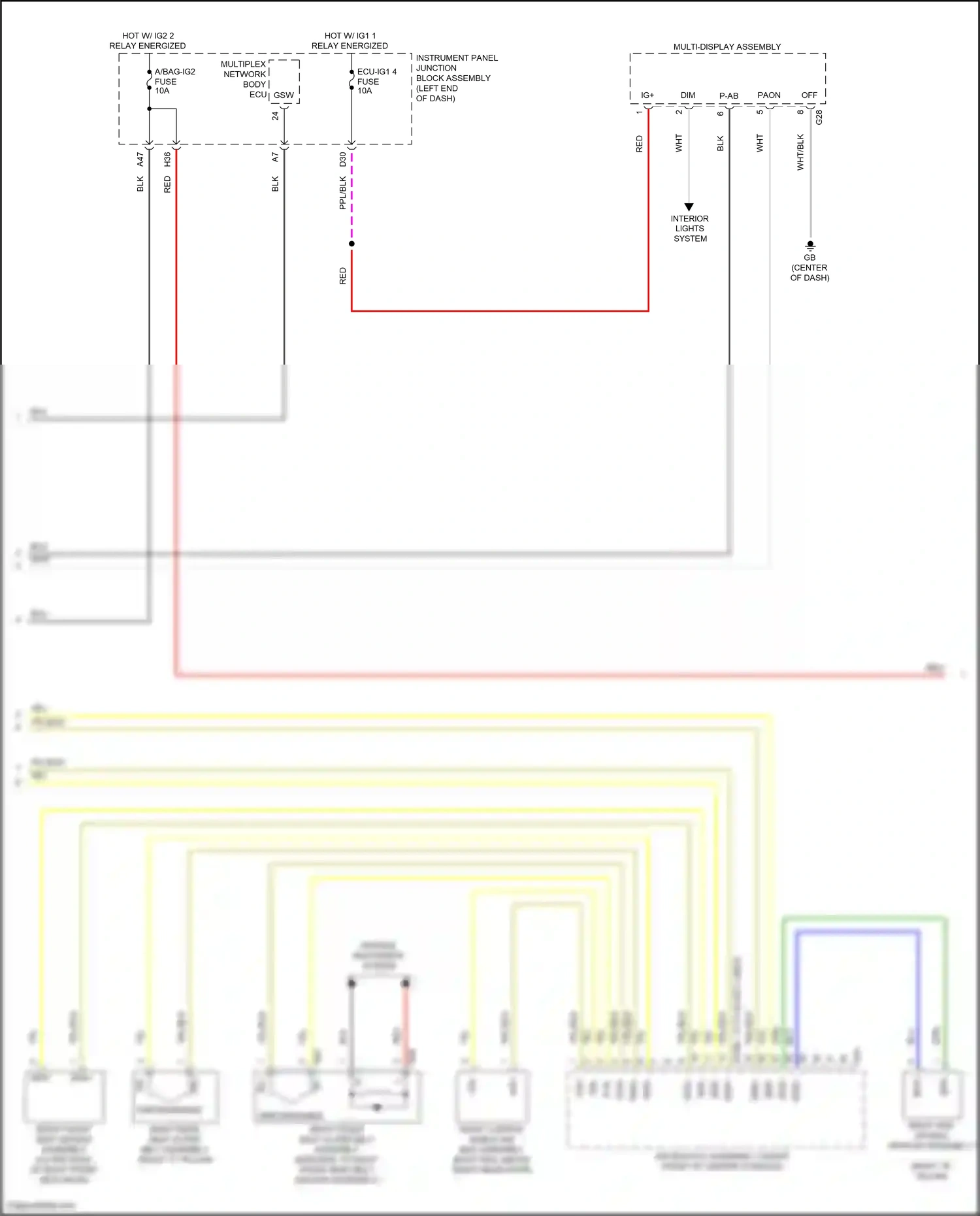 Wiring diagram red for Lexus ES XV70 facelift (2021-2024) (19 of 161)