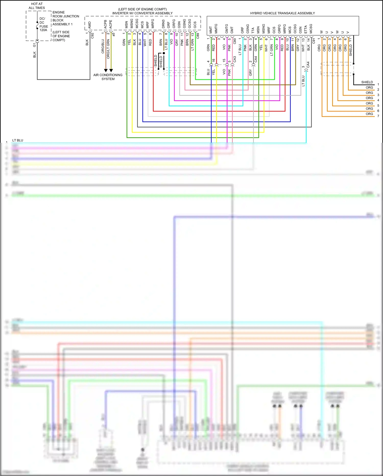 Wiring diagram red for Lexus ES XV70 facelift (2021-2024) (138 of 161)