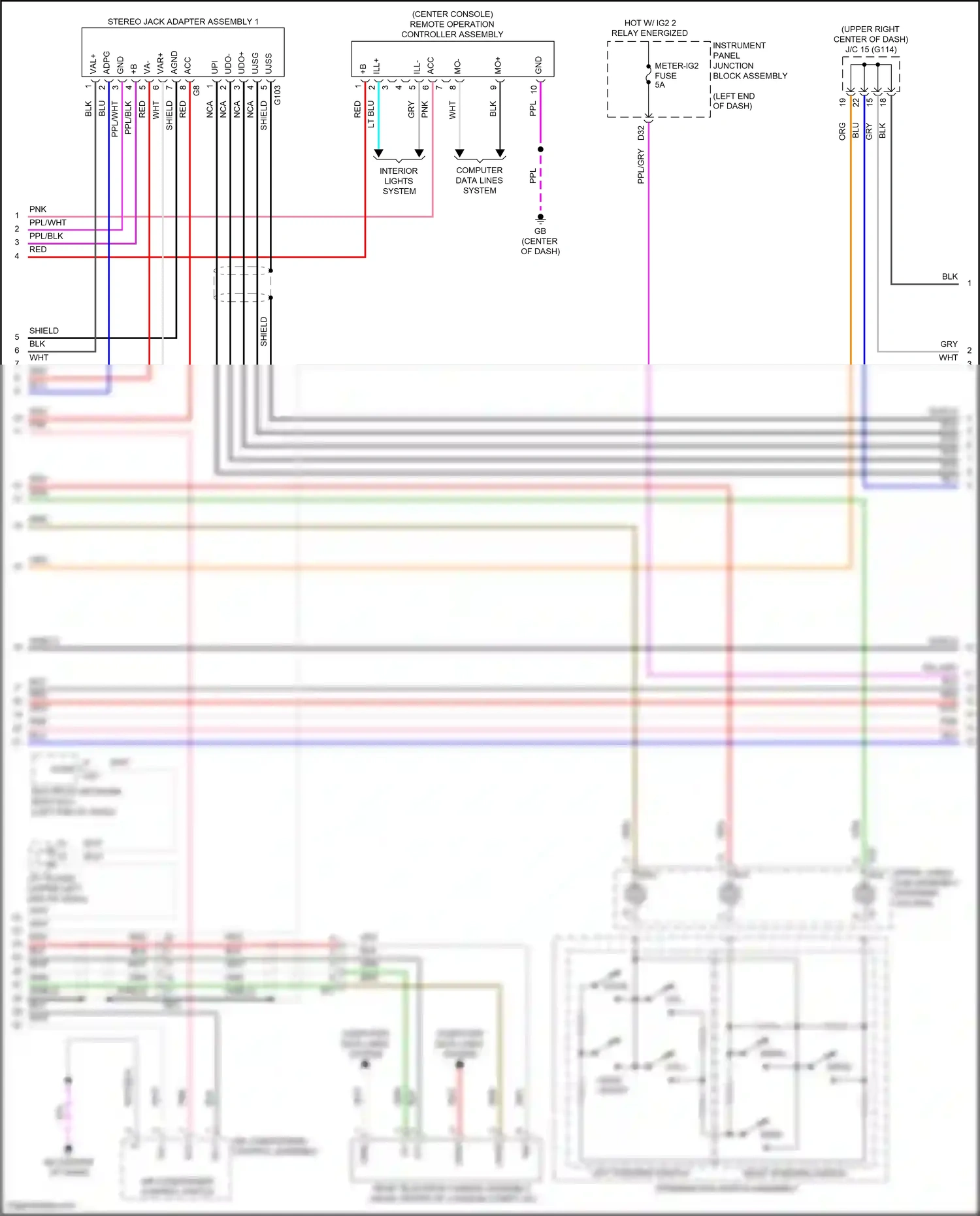 Wiring diagram right steering switch for Lexus ES XV70 facelift (2021-2024) (3 of 5)