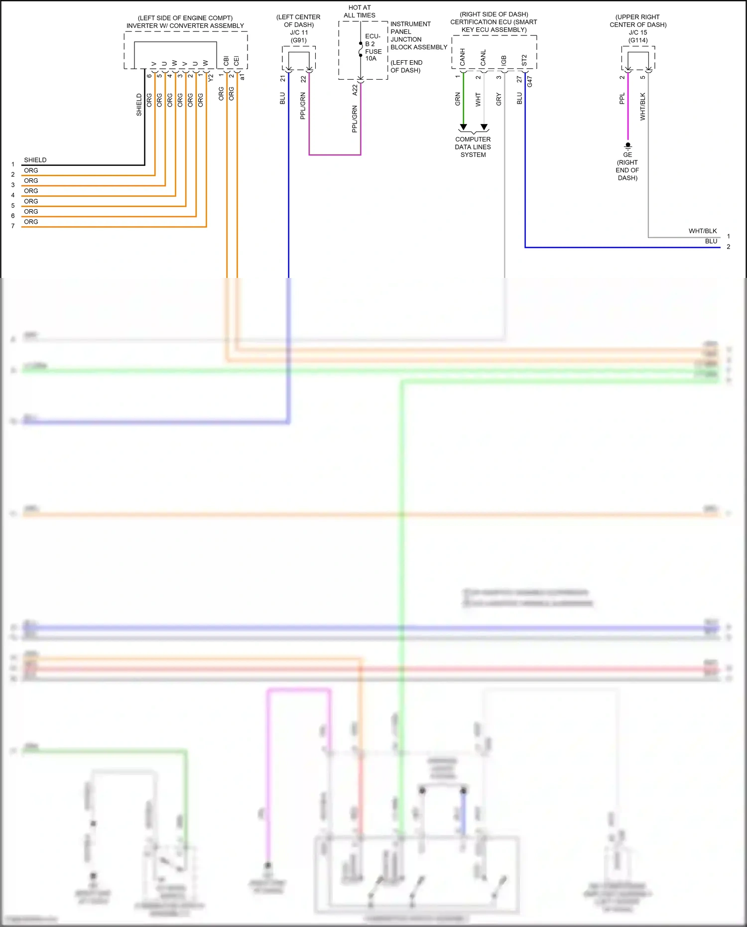 Wiring diagram ss+ for Lexus ES XV70 facelift (2021-2024) (3 of 3)