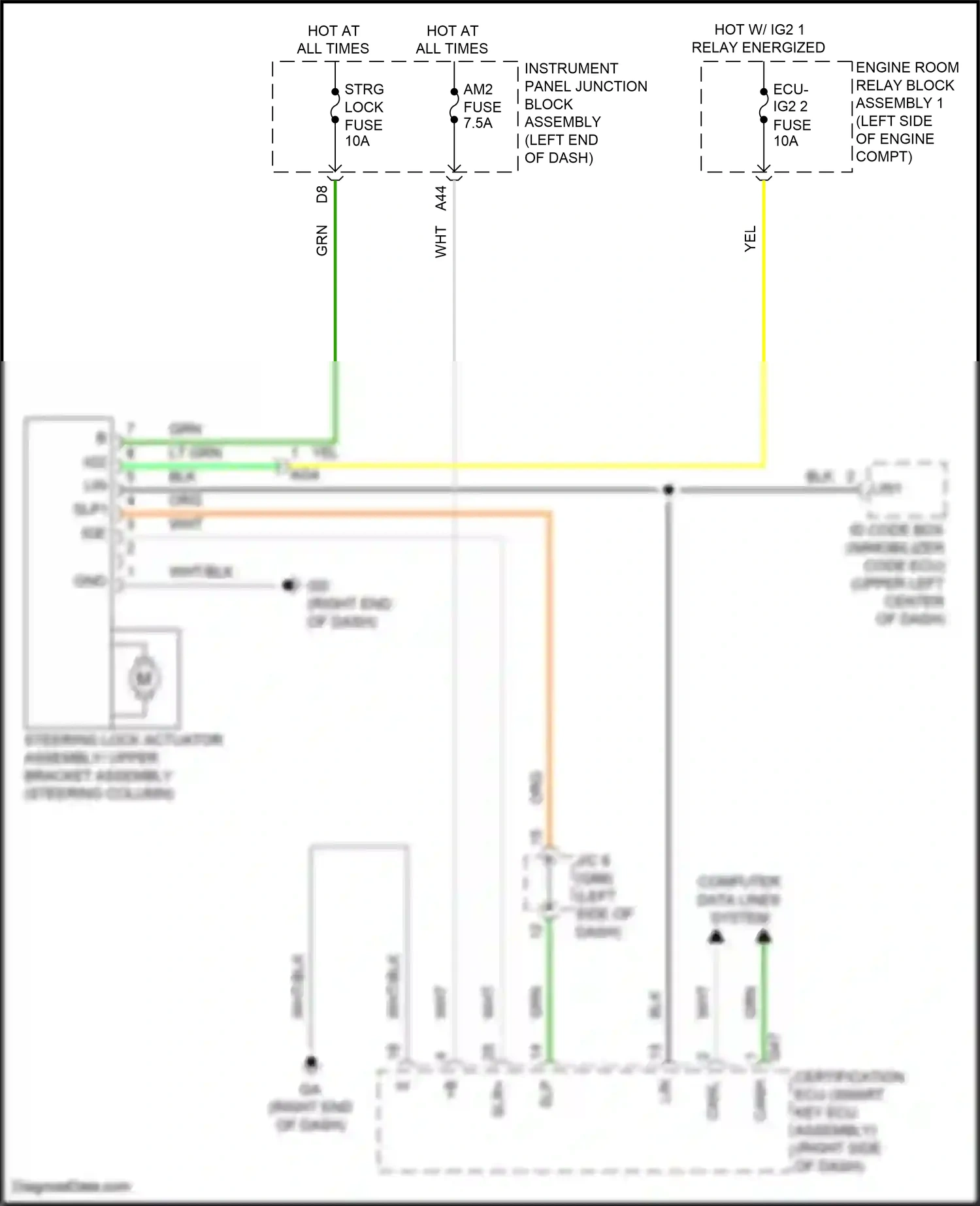 Wiring diagram steering column) for Lexus ES XV70 facelift (2021-2024) (29 of 35)