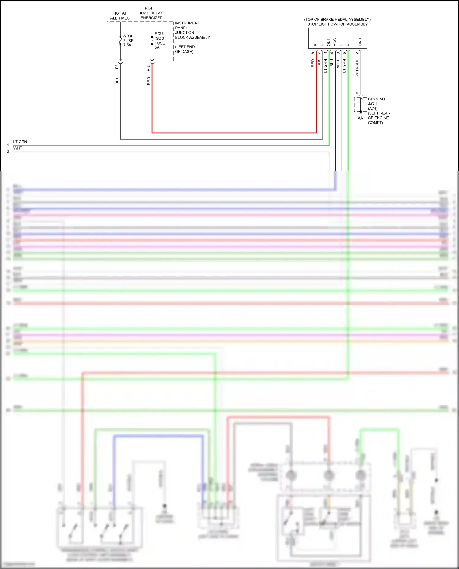 Wiring diagram steering column) for Lexus ES XV70 facelift (2021-2024) (35 of 35)