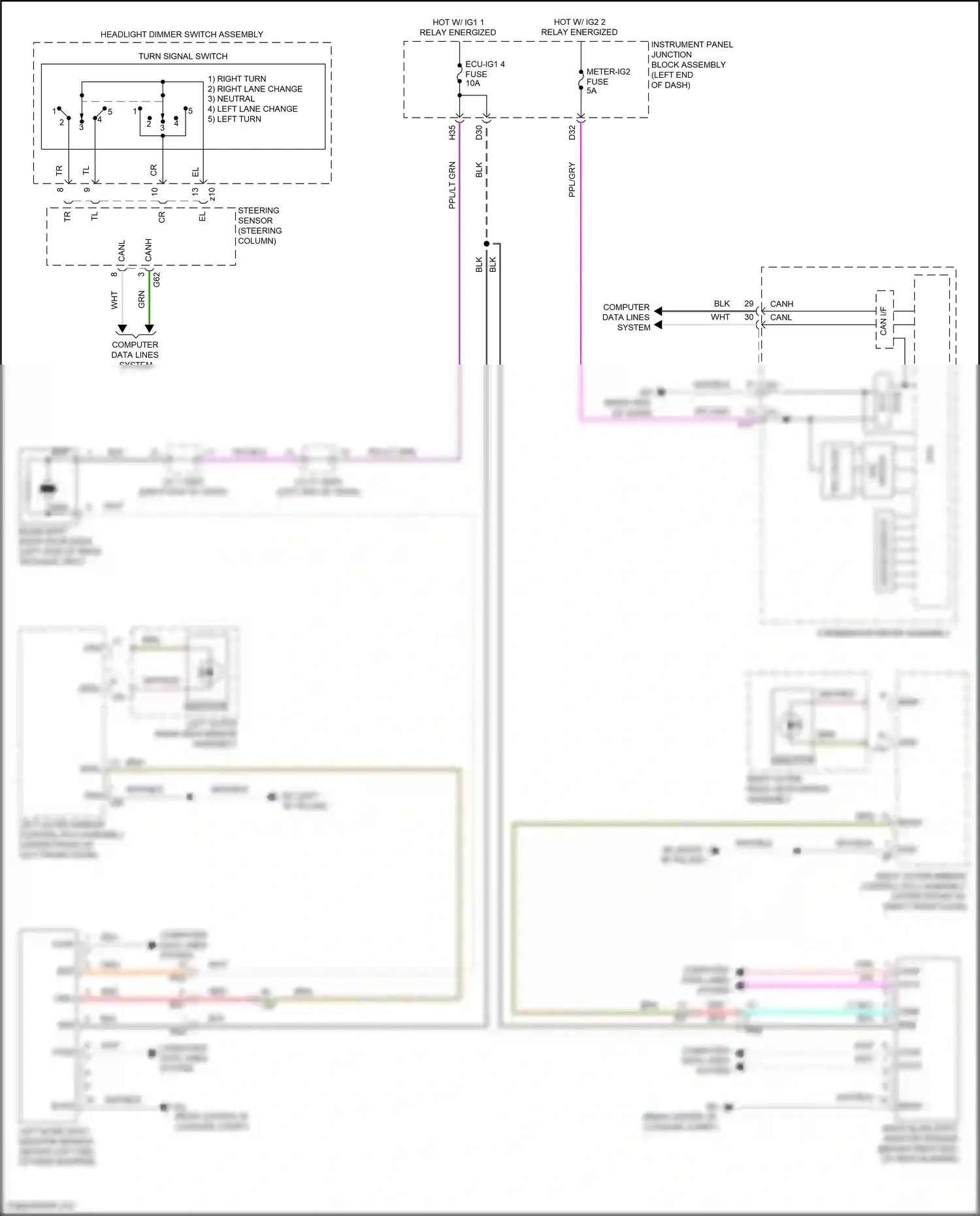 Wiring diagram steering sensor for Lexus ES XV70 facelift (2021-2024) (1 of 12)