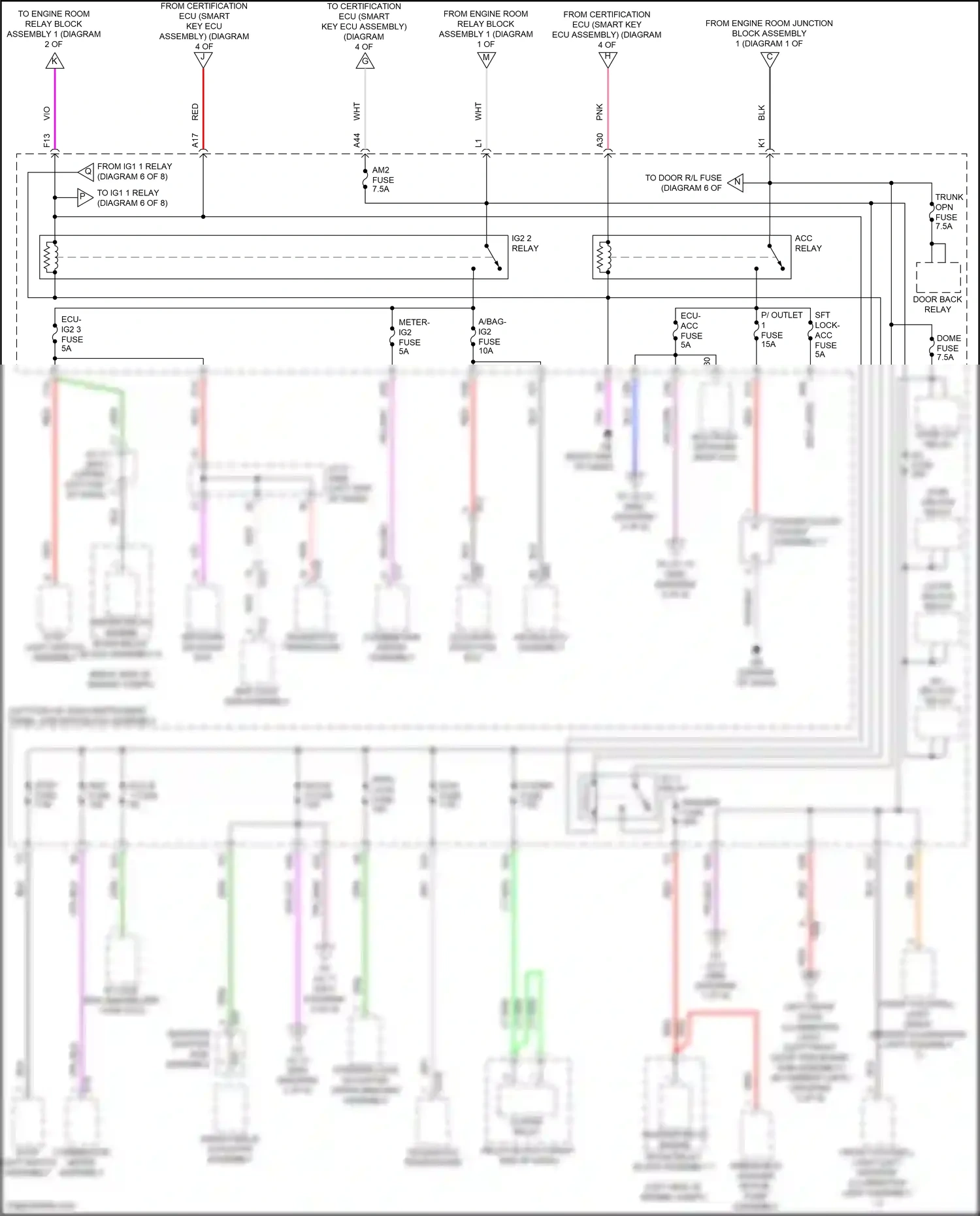 Wiring diagram stop light switch assembly for Lexus ES XV70 facelift (2021-2024) (6 of 9)