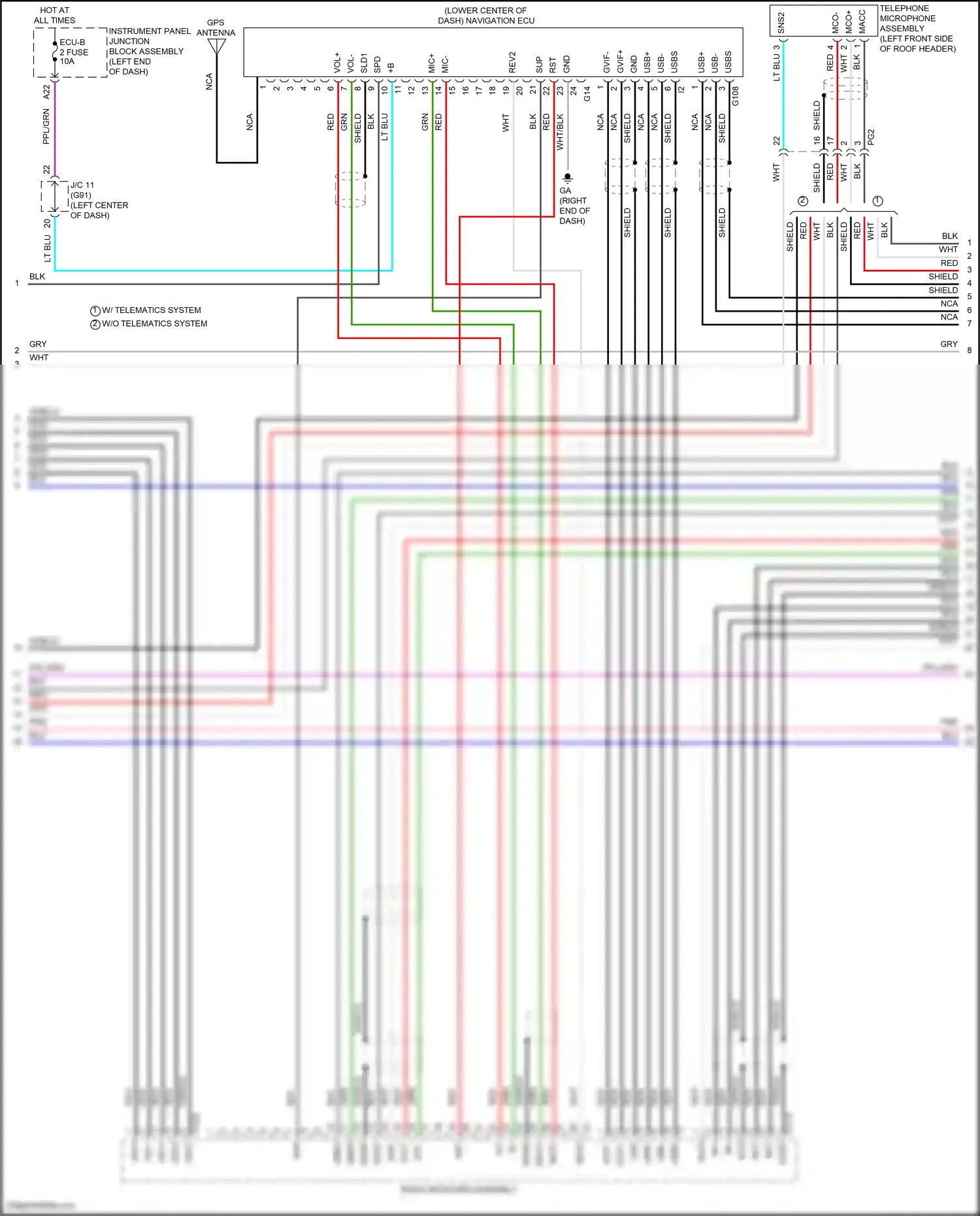 Wiring diagram vor- for Lexus ES XV70 facelift (2021-2024) (1 of 7)