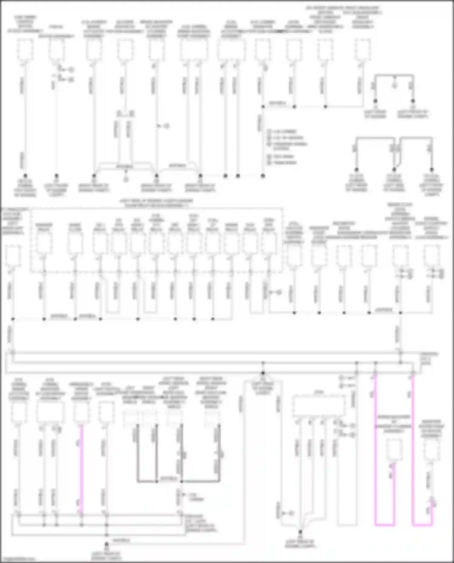 ES Lexus XV70 (2018-2021): Ground distribution circuit (1 of 5)