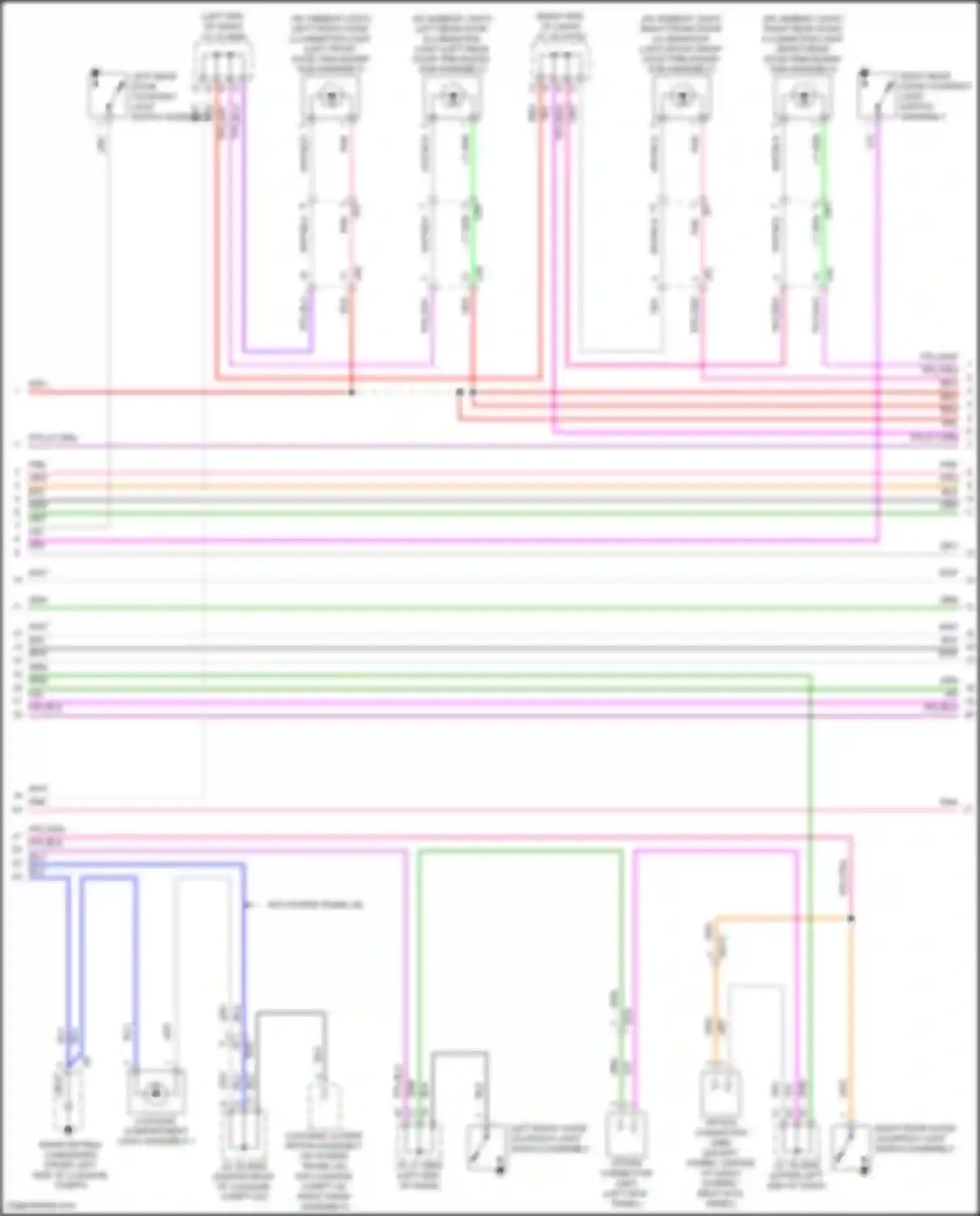 ES Lexus XV70 (2018-2021): Courtesy lamps circuit (2 of 4)