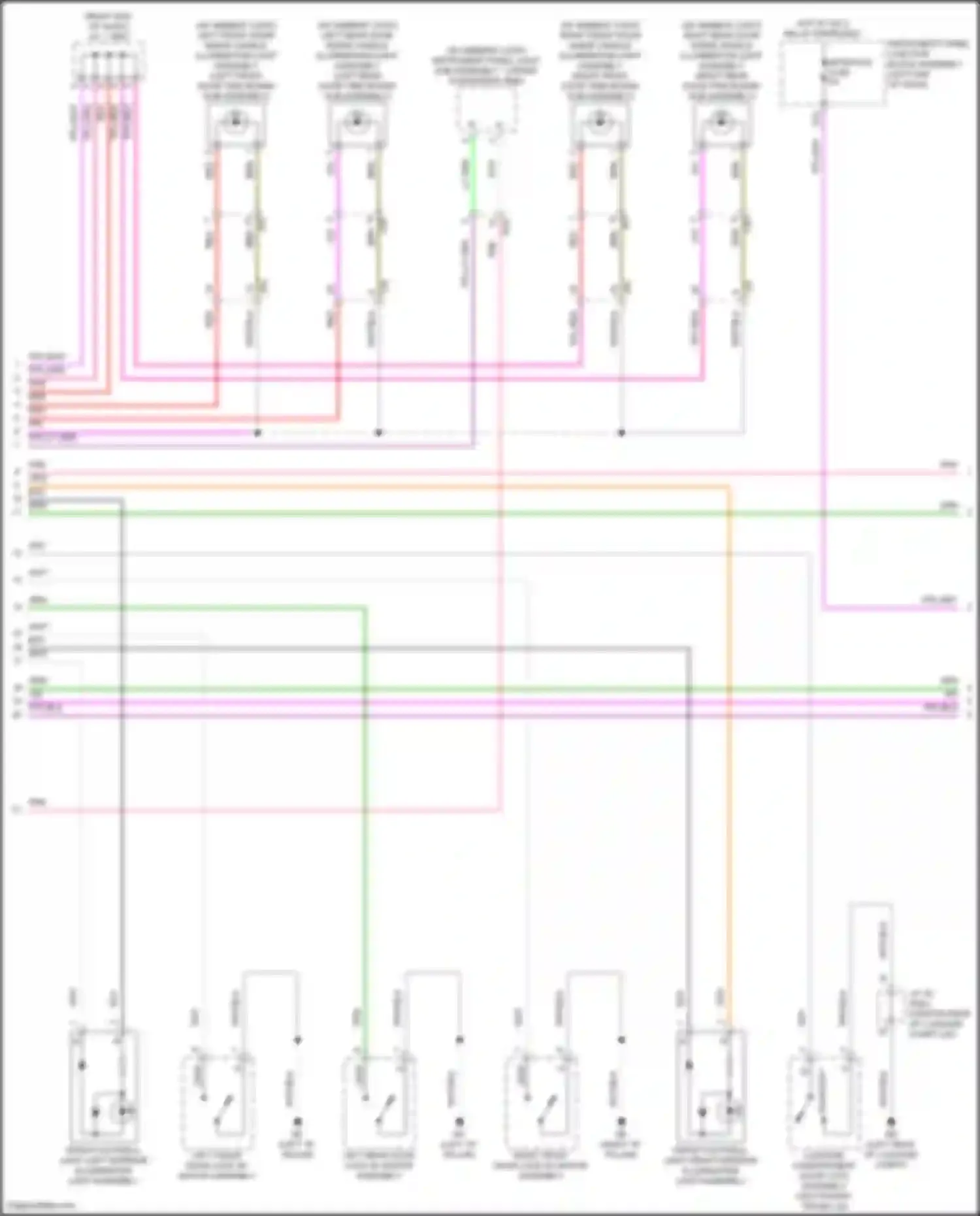 ES Lexus XV70 (2018-2021): Courtesy lamps circuit (3 of 4)