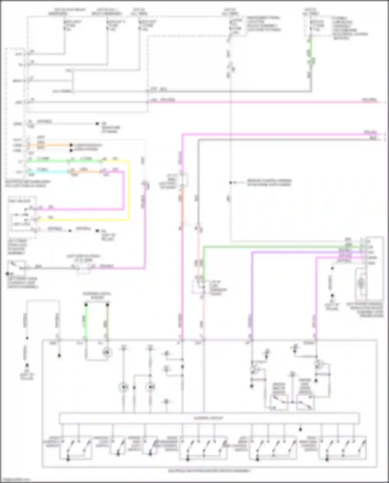 ES Lexus XV70 (2018-2021): Power windows circuit (1 of 3)