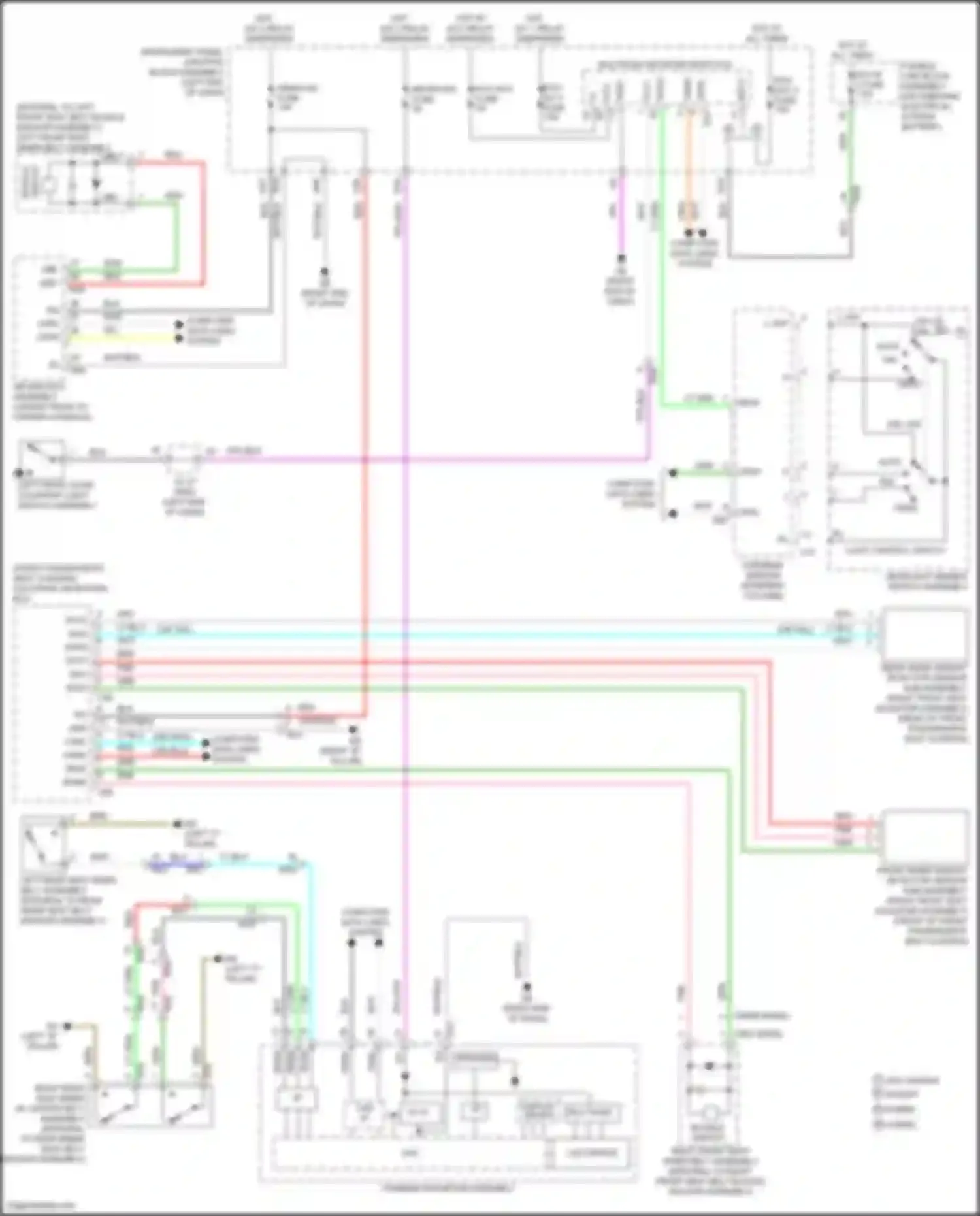 ES Lexus XV70 (2018-2021): Seat belt warning circuit