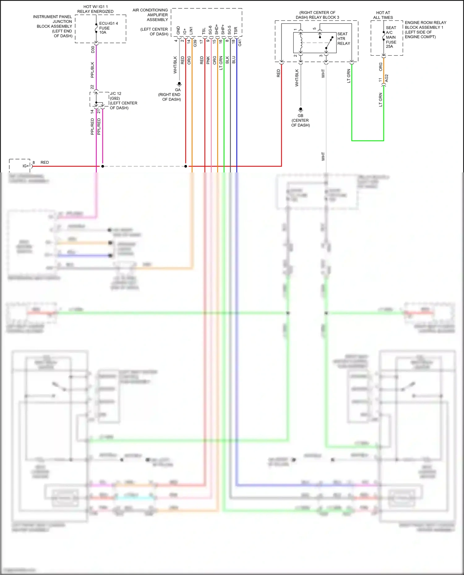 Wiring diagram air conditioning amplifier assembly for Lexus ES XV70 (2018-2021) (6 of 15)