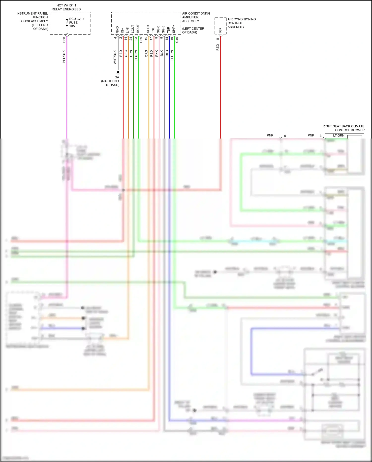 Wiring diagram air conditioning amplifier assembly for Lexus ES XV70 (2018-2021) (2 of 15)