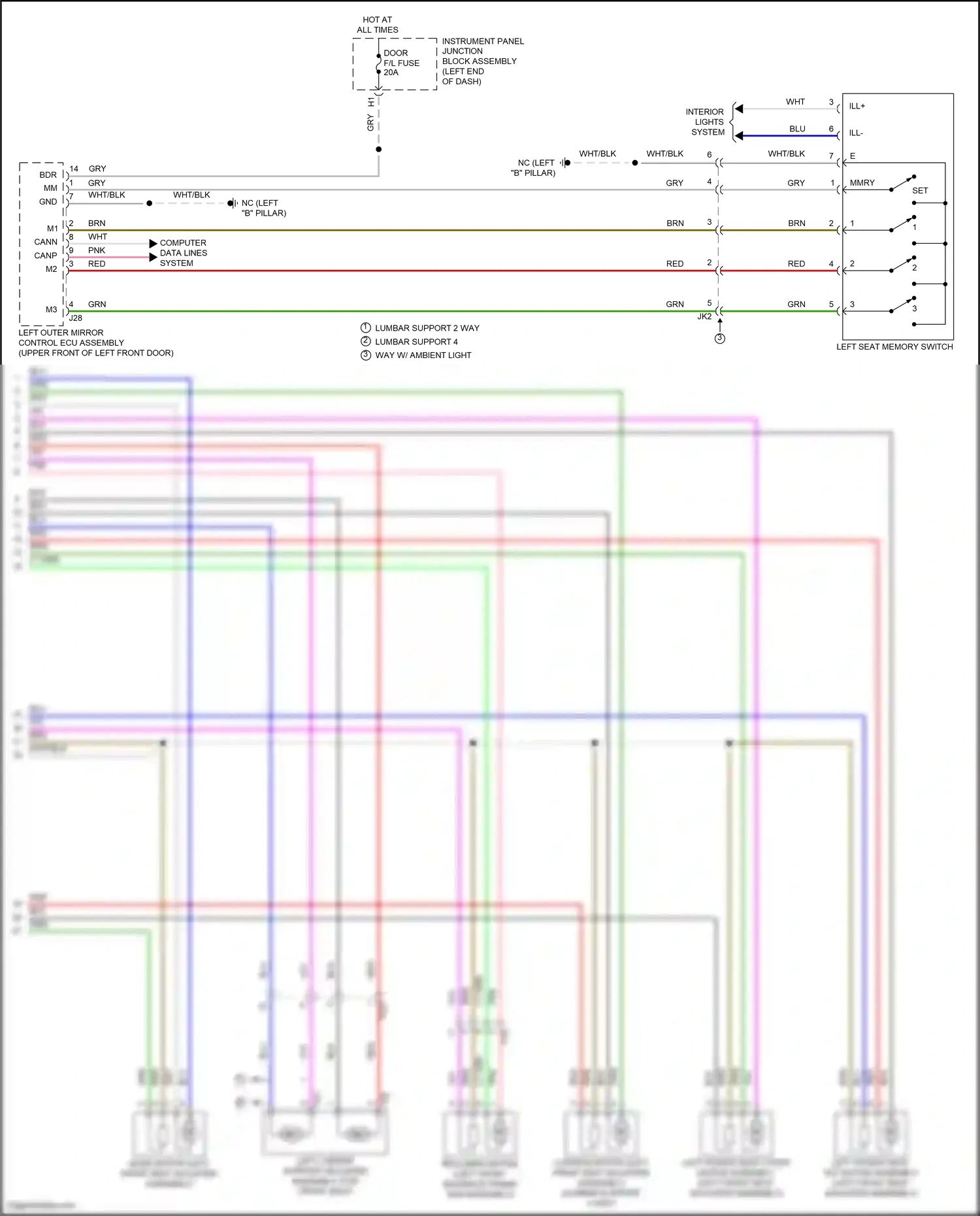Wiring diagram blu for Lexus ES XV70 (2018-2021) (66 of 138)