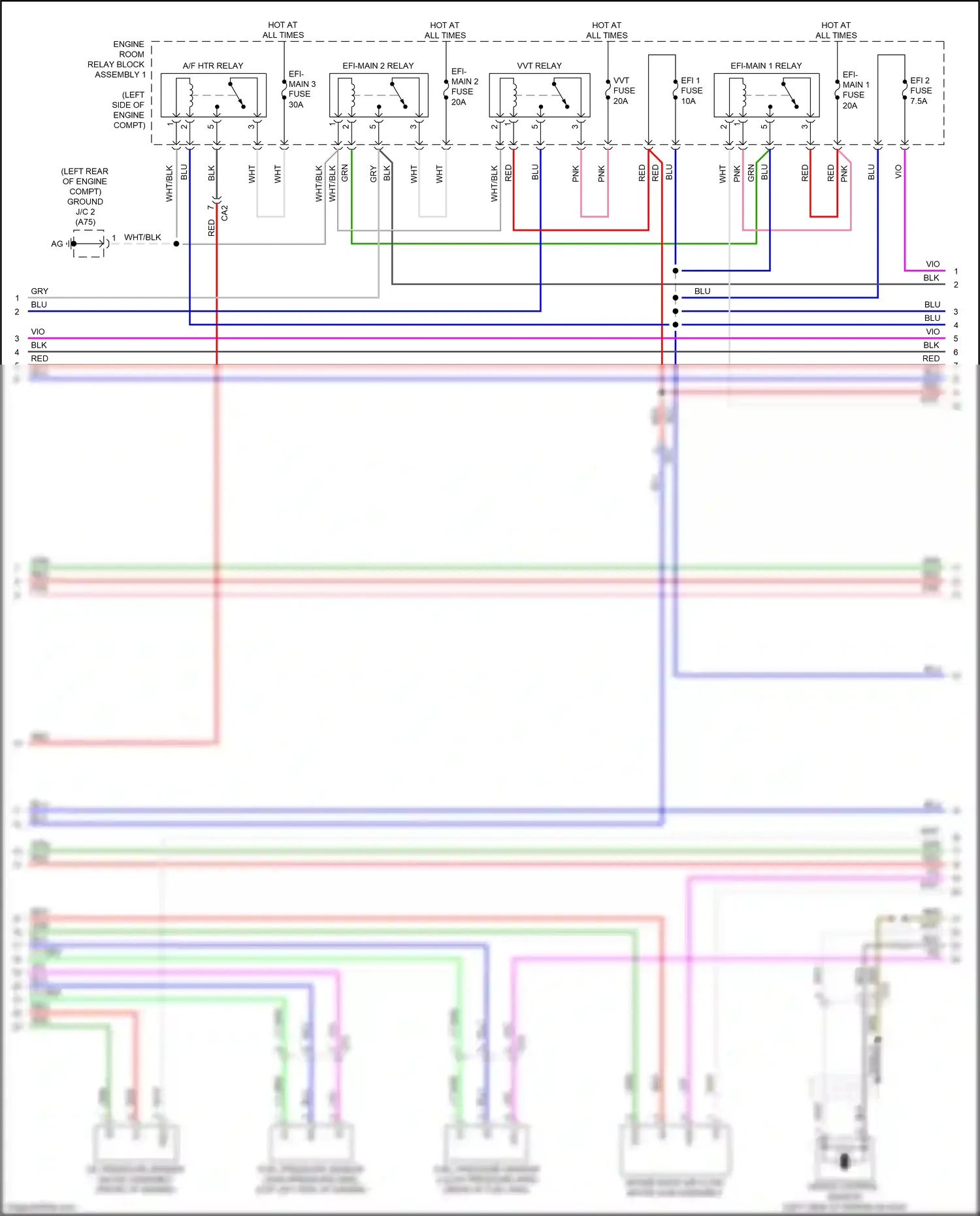 Wiring diagram blu for Lexus ES XV70 (2018-2021) (112 of 138)
