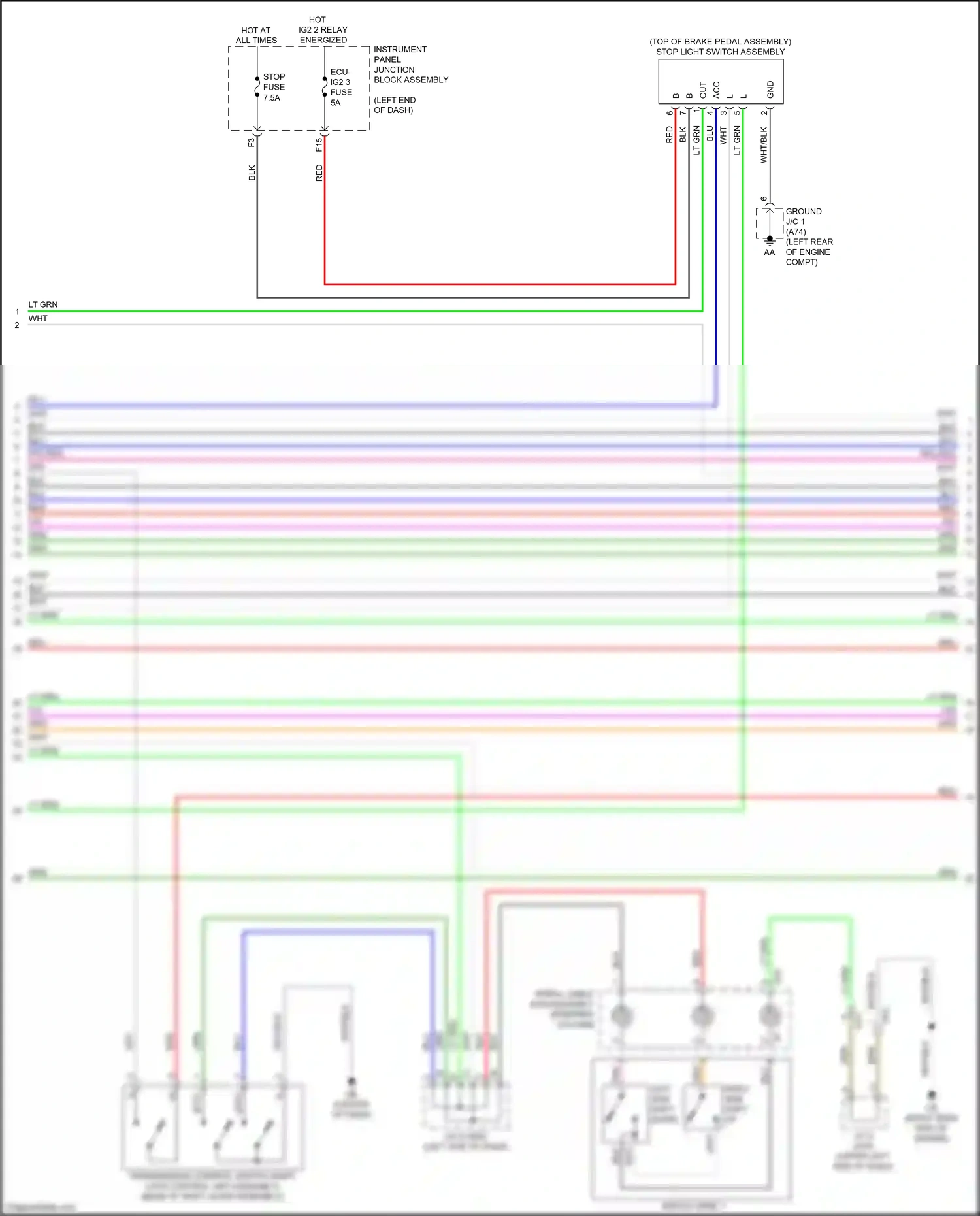 Wiring diagram brn for Lexus ES XV70 (2018-2021) (66 of 72)