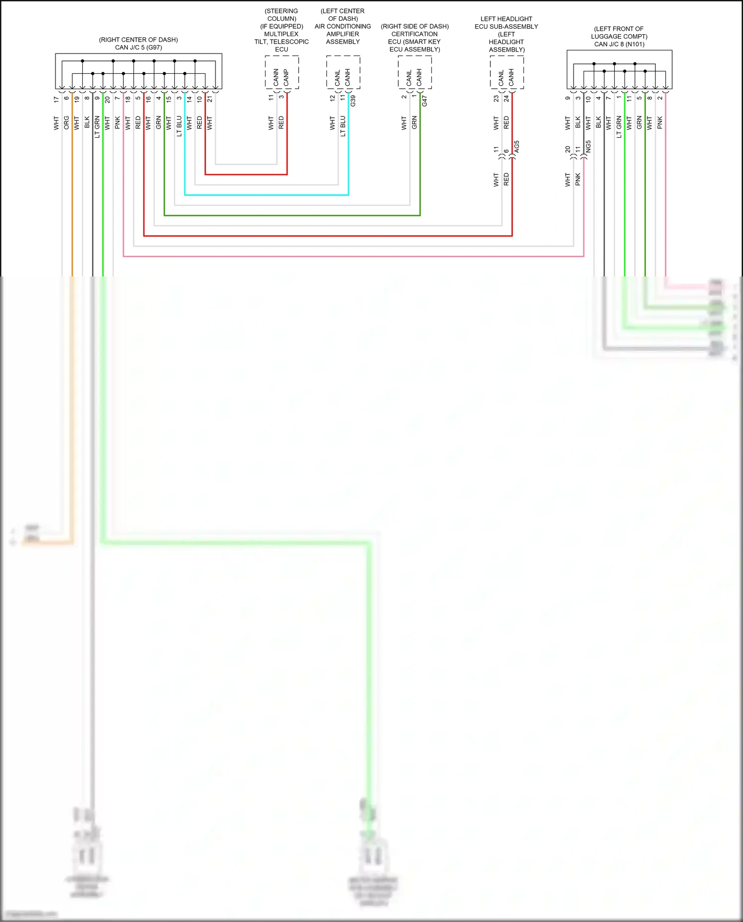 Wiring diagram combination meter assembly for Lexus ES XV70 (2018-2021) (32 of 36)