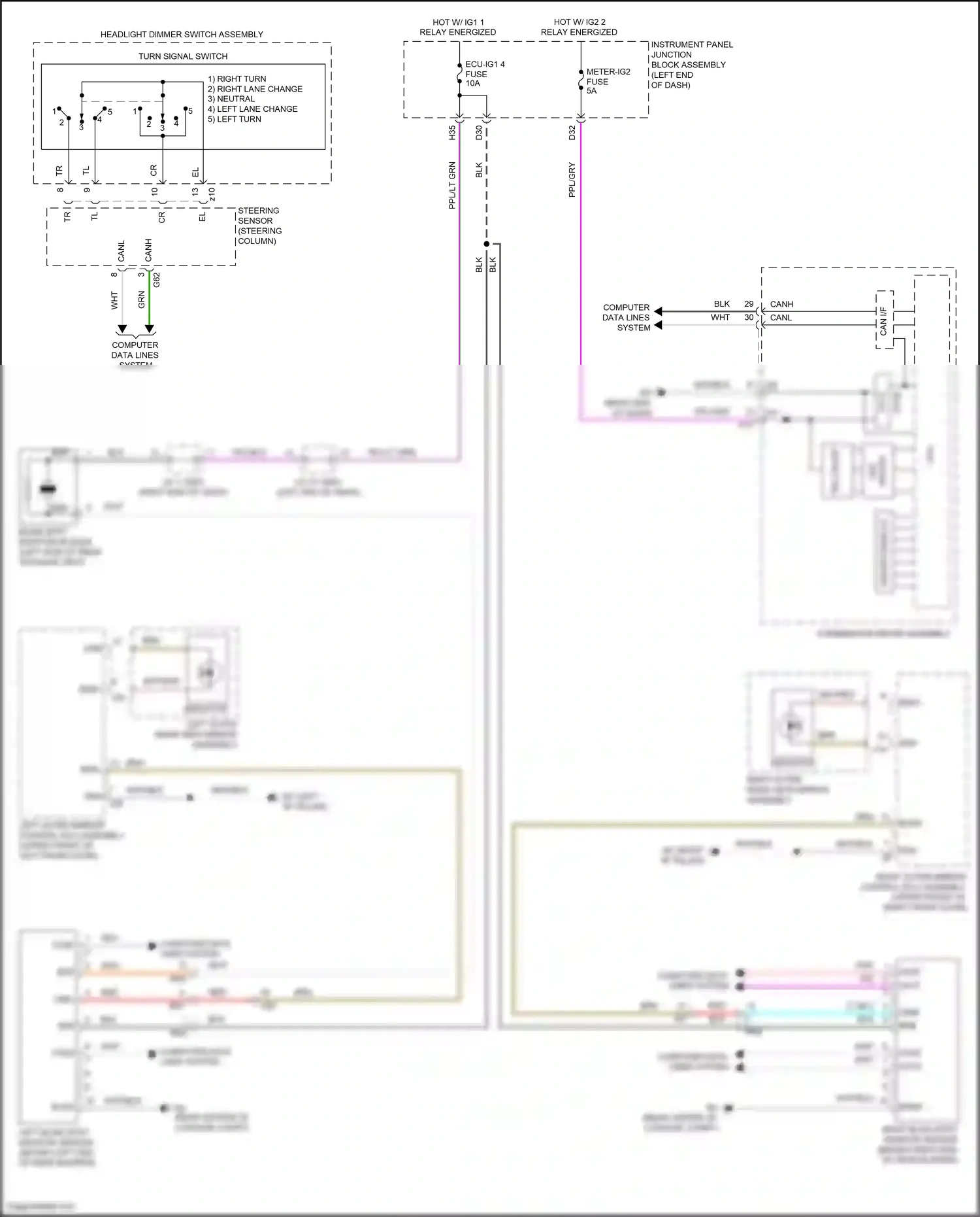 Wiring diagram combination meter assembly for Lexus ES XV70 (2018-2021) (11 of 36)