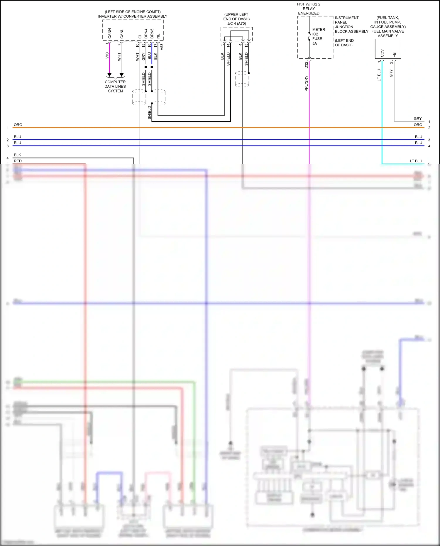 Wiring diagram computer data lines system for Lexus ES XV70 (2018-2021) (75 of 88)