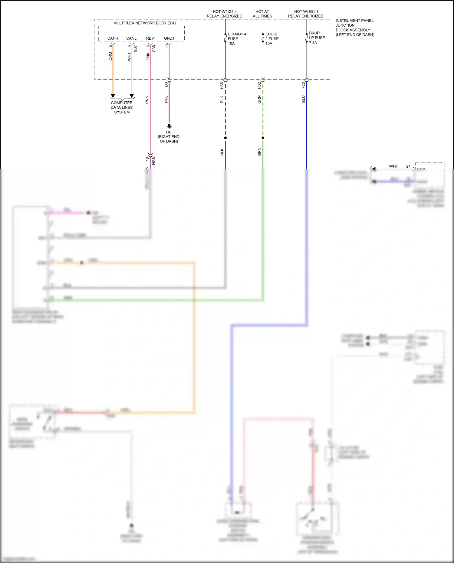 Wiring diagram computer data lines system for Lexus ES XV70 (2018-2021) (40 of 88)