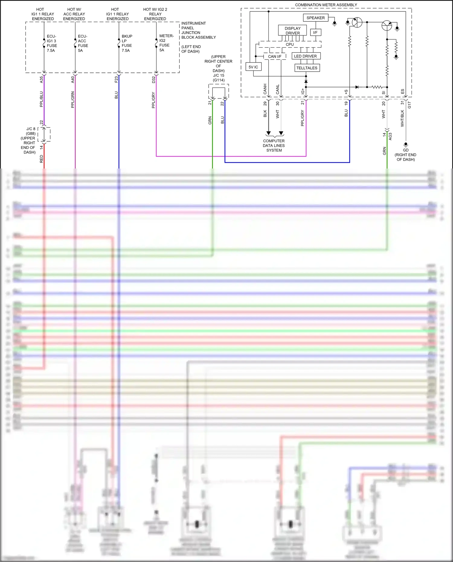 Wiring diagram computer data lines system for Lexus ES XV70 (2018-2021) (88 of 88)