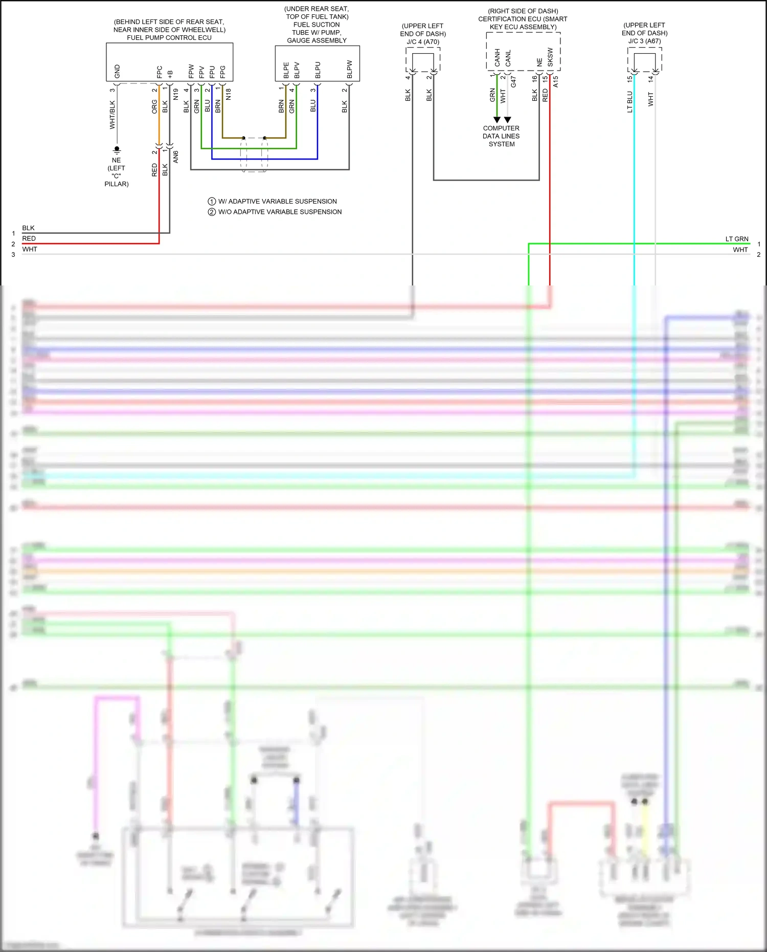 Wiring diagram computer data lines system for Lexus ES XV70 (2018-2021) (87 of 88)
