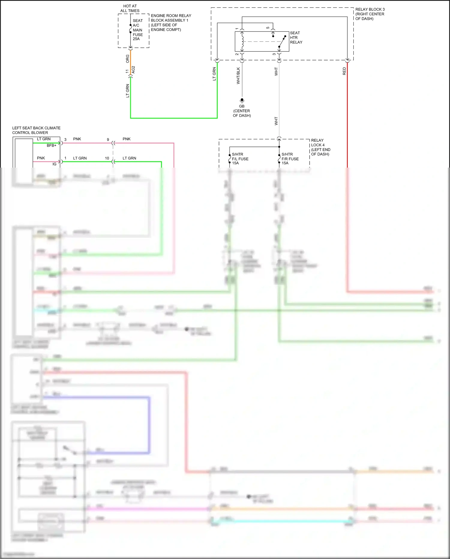Wiring diagram engine room relay block assembly 1 for Lexus ES XV70 (2018-2021) (11 of 37)
