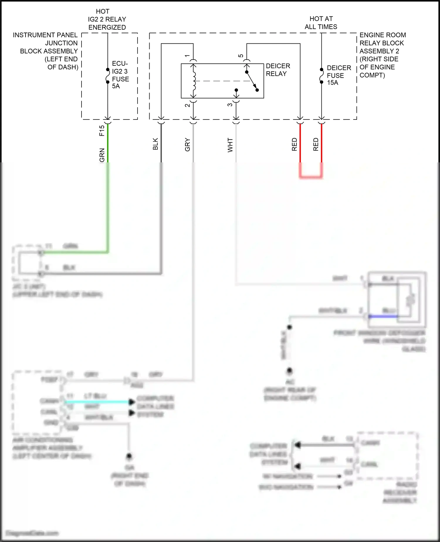 Wiring diagram engine room relay block assembly 2 for Lexus ES XV70 (2018-2021) (2 of 10)