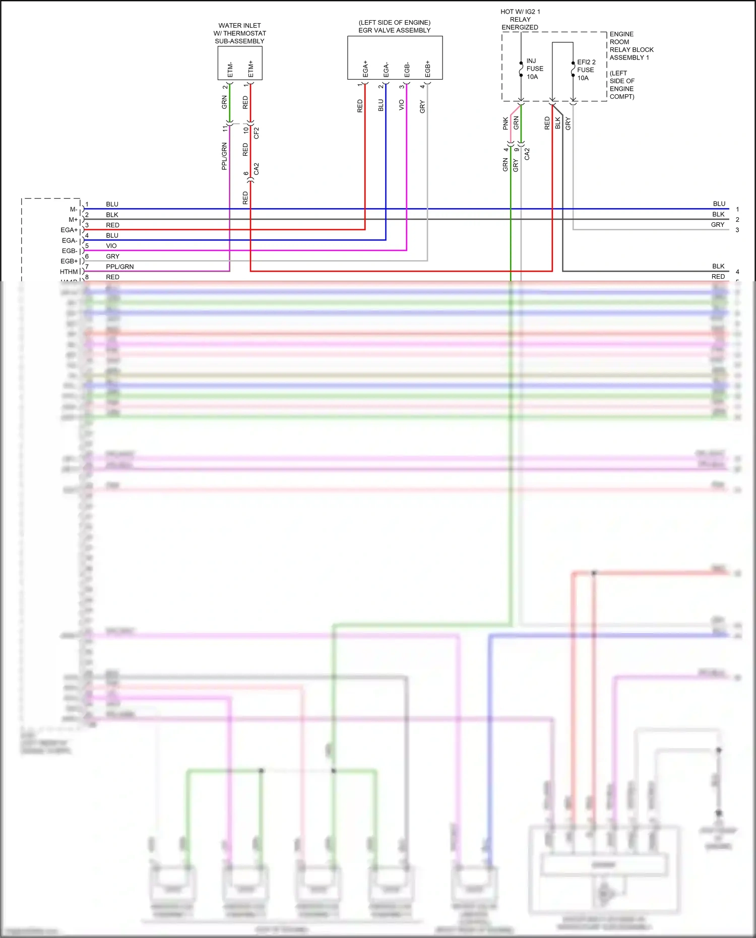 Wiring diagram ignition coil assembly 2 for Lexus ES XV70 (2018-2021) (3 of 3)
