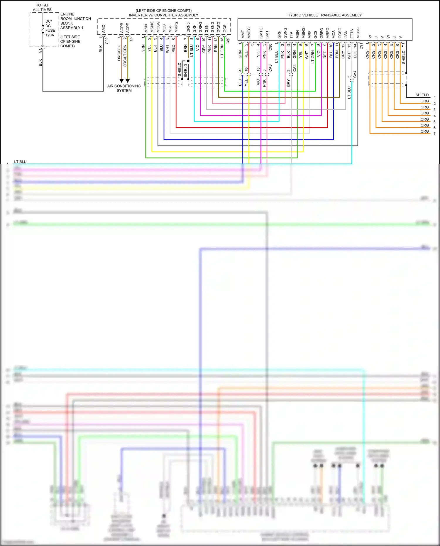 Wiring diagram lt blu for Lexus ES XV70 (2018-2021) (86 of 94)