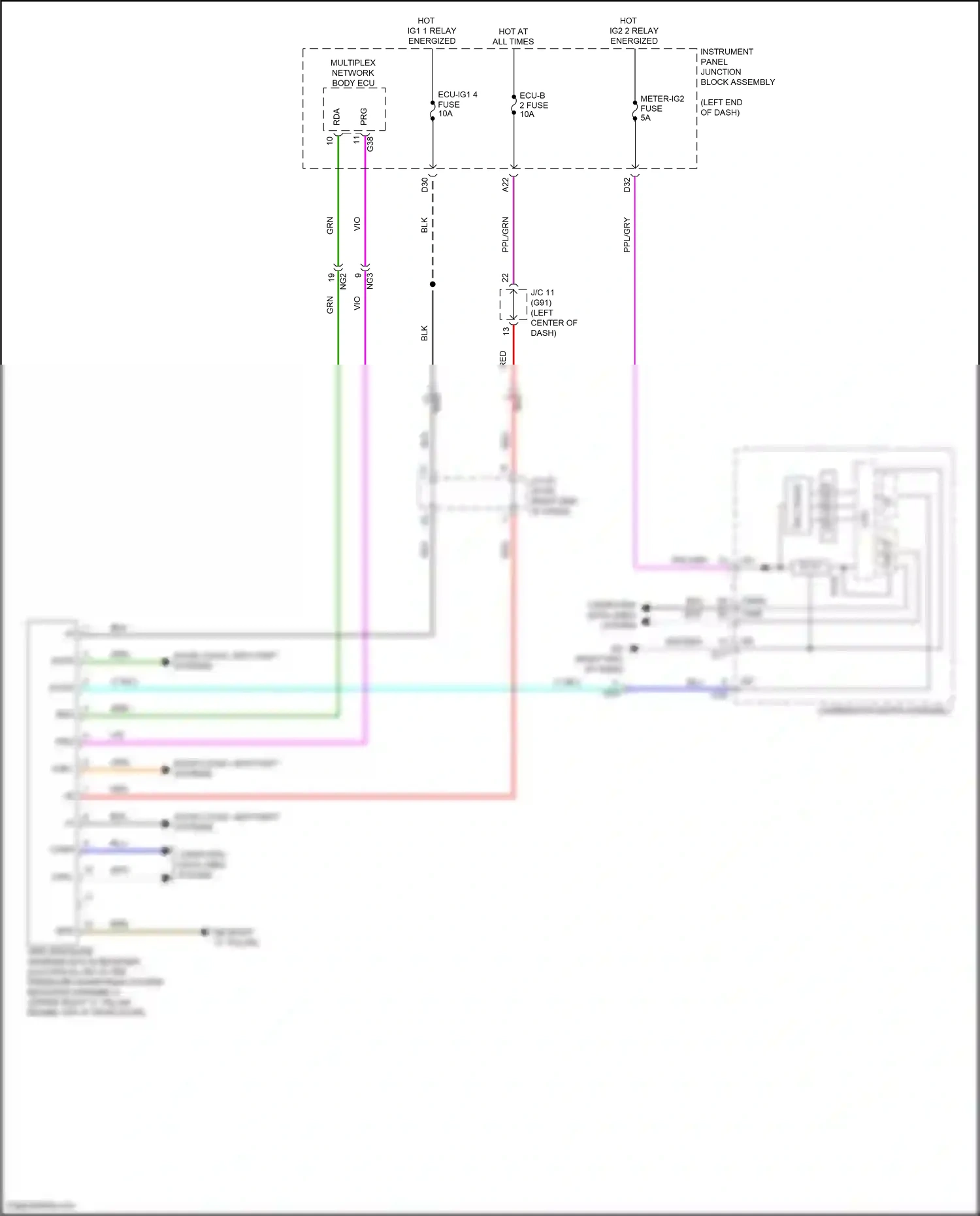 Wiring diagram lt blu for Lexus ES XV70 (2018-2021) (58 of 94)